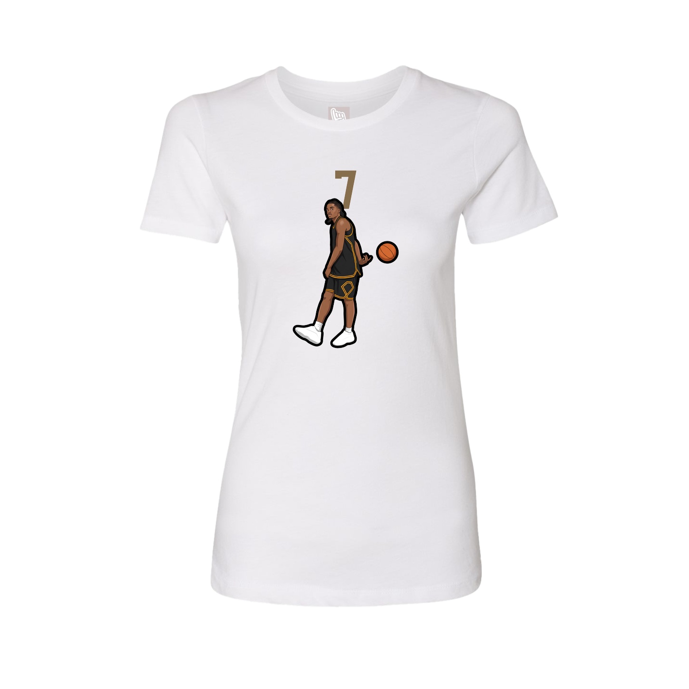 Fitted Women's Tee — Number Top in White