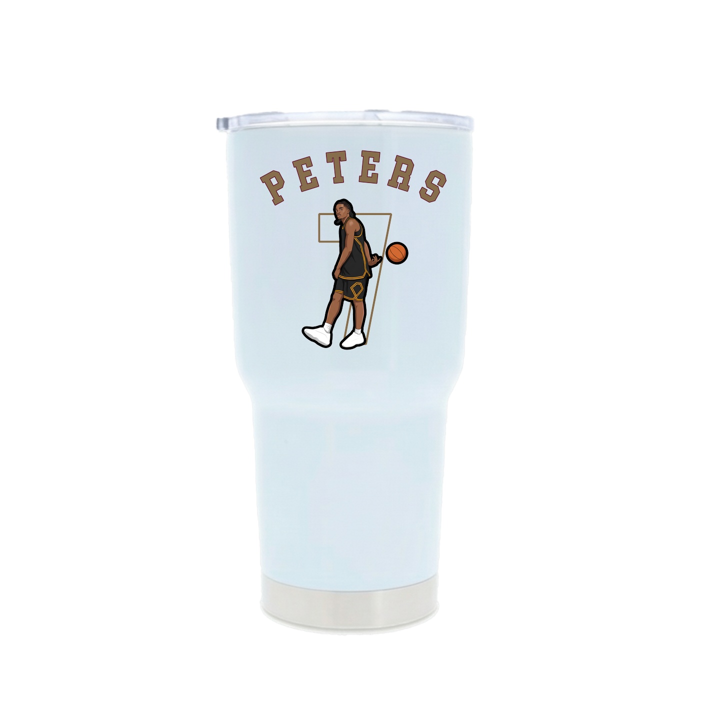 30oz Stainless Steel Tumbler — Shirsey Arch in White