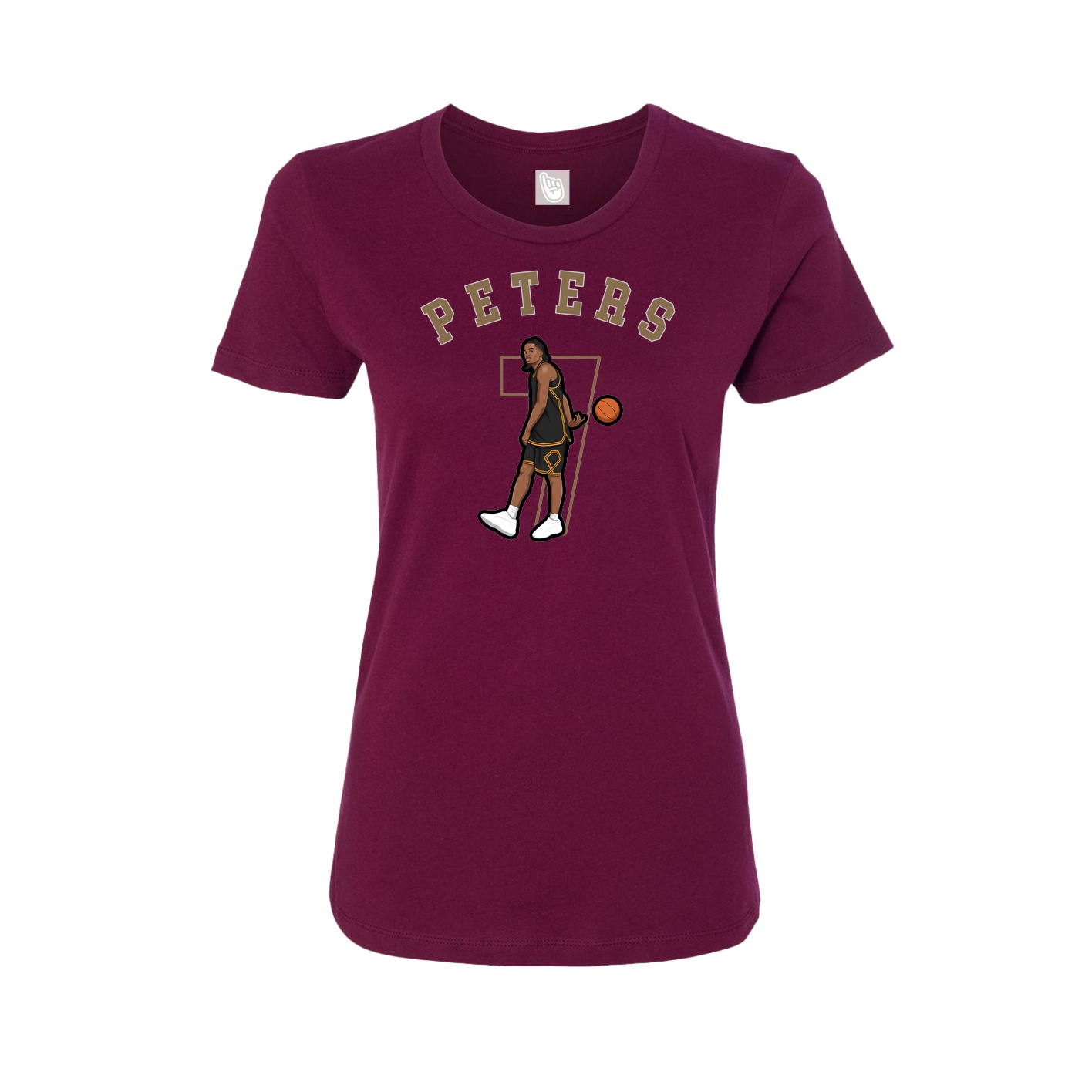 Fitted Women's Tee — Shirsey Arch in Maroon