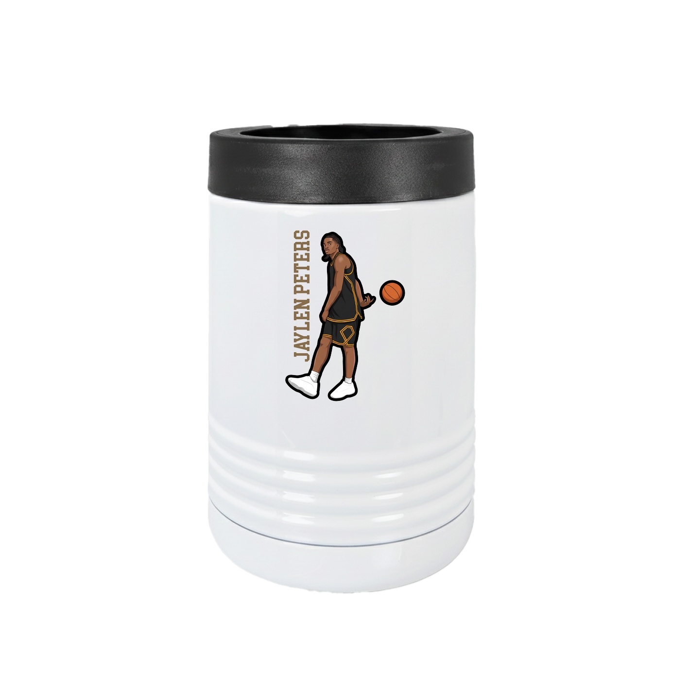 Beverage Holder — Name Vertical in White
