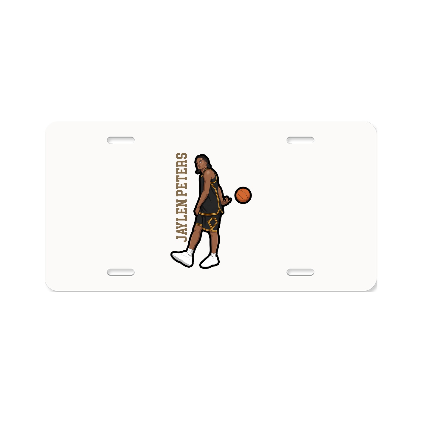 License Plate — Name Vertical in Classic