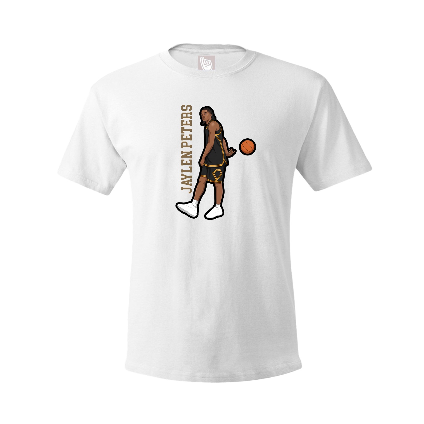 Tee — Name Vertical in White