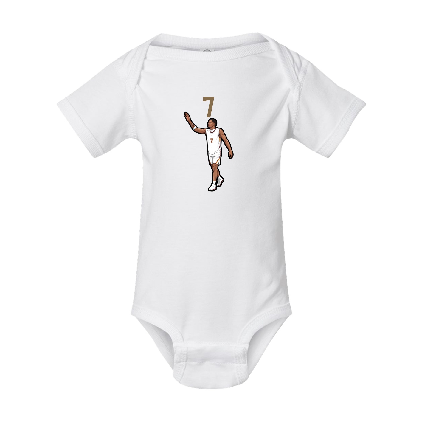 Baby Onesie — Number Top in White