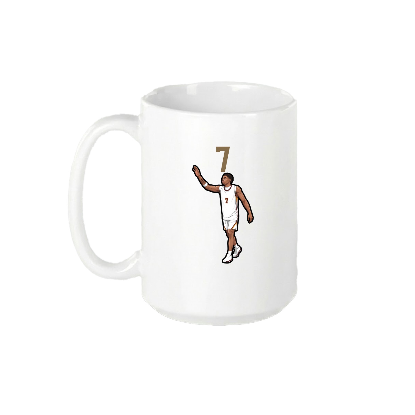 15oz Coffee Mug — Number Top in White