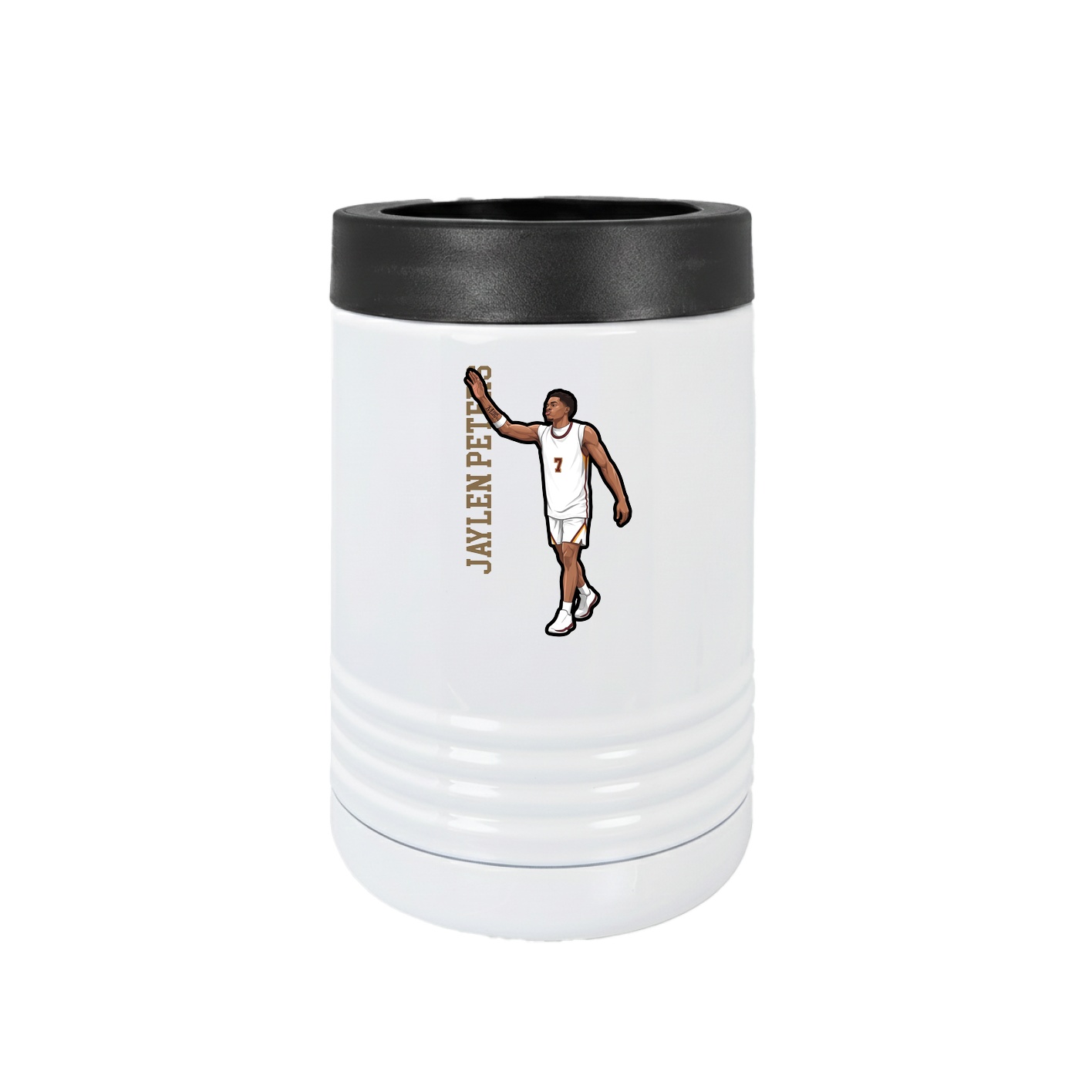 Beverage Holder — Name Vertical in White