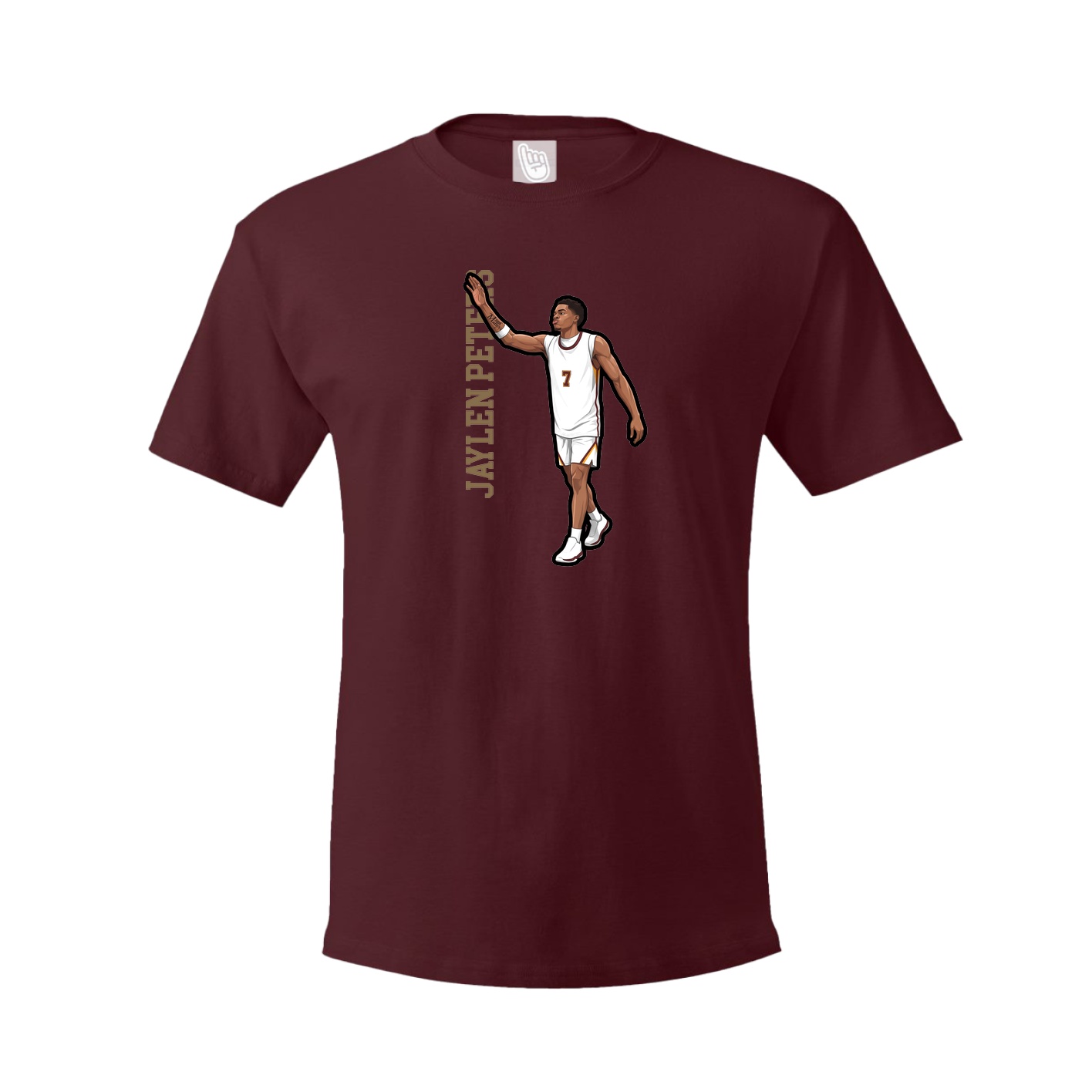Tee — Name Vertical in Maroon