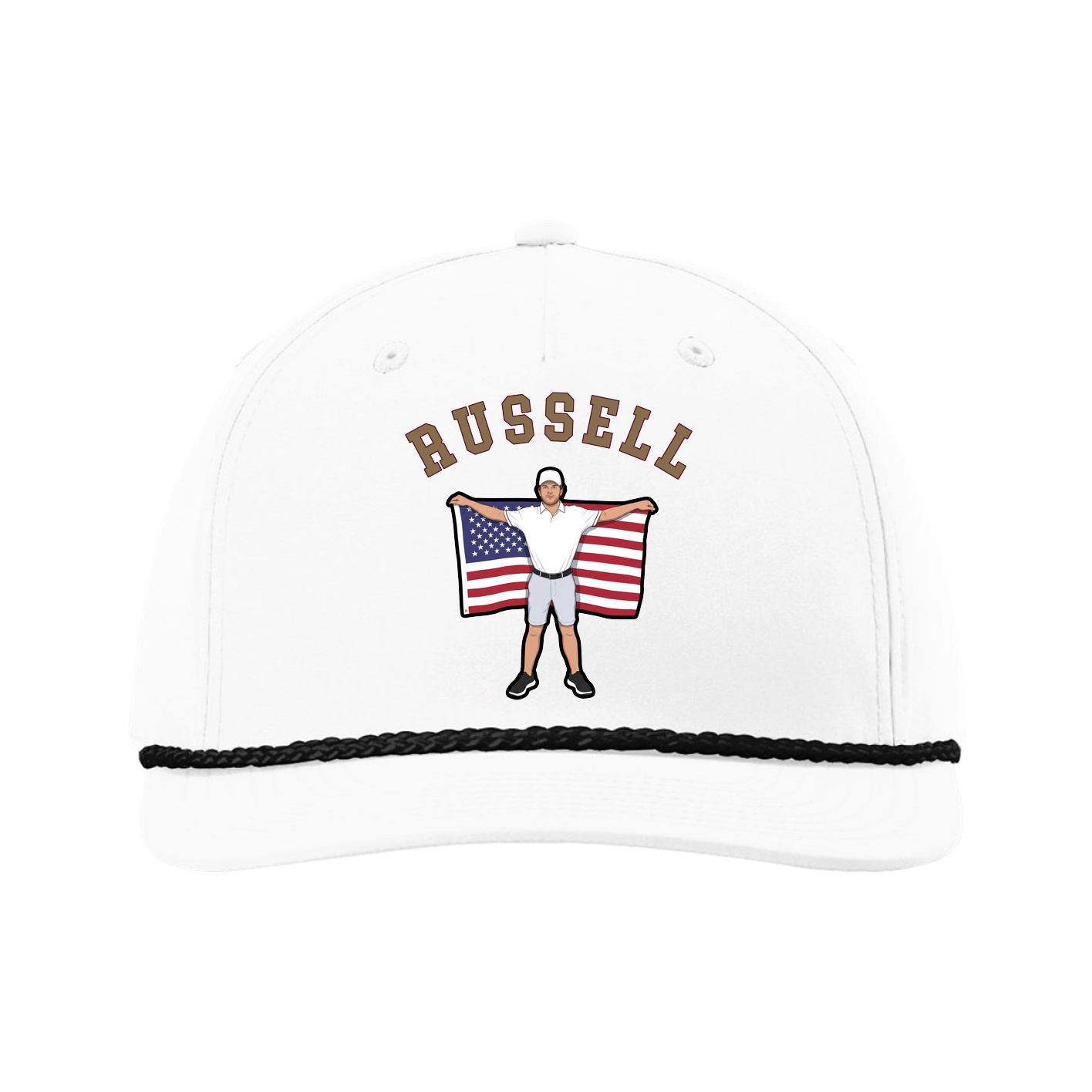 Five-Panel Classic Rope Cap — Shirsey Arch in White