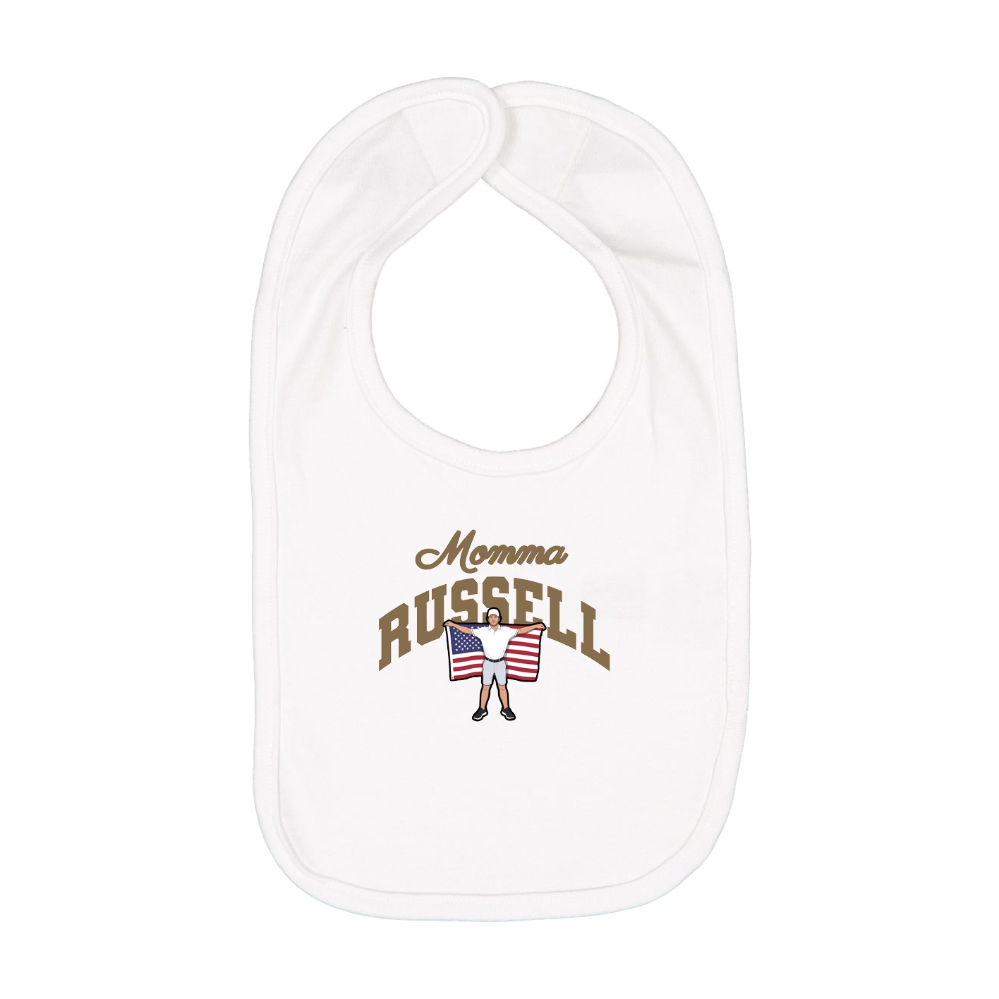 Infant Bib — Mothers Day Arch in White