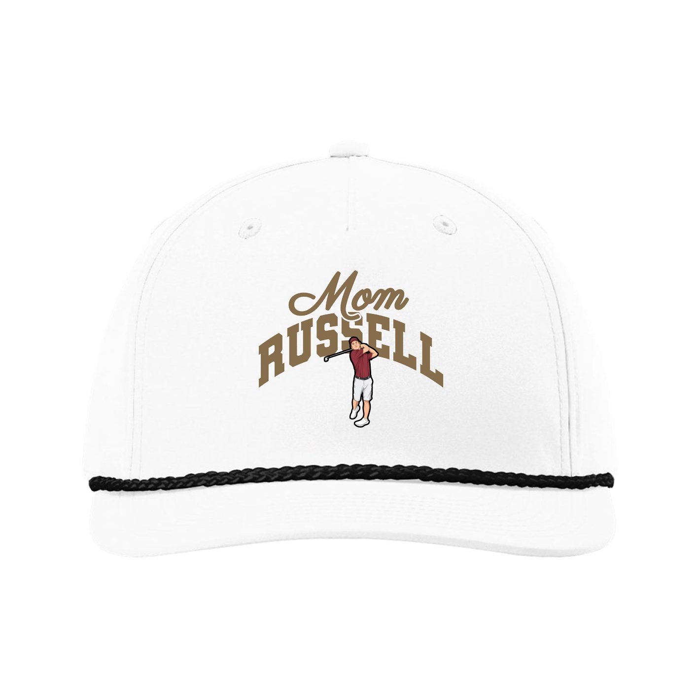 Five-Panel Classic Rope Cap — Mothers Day Arch in White