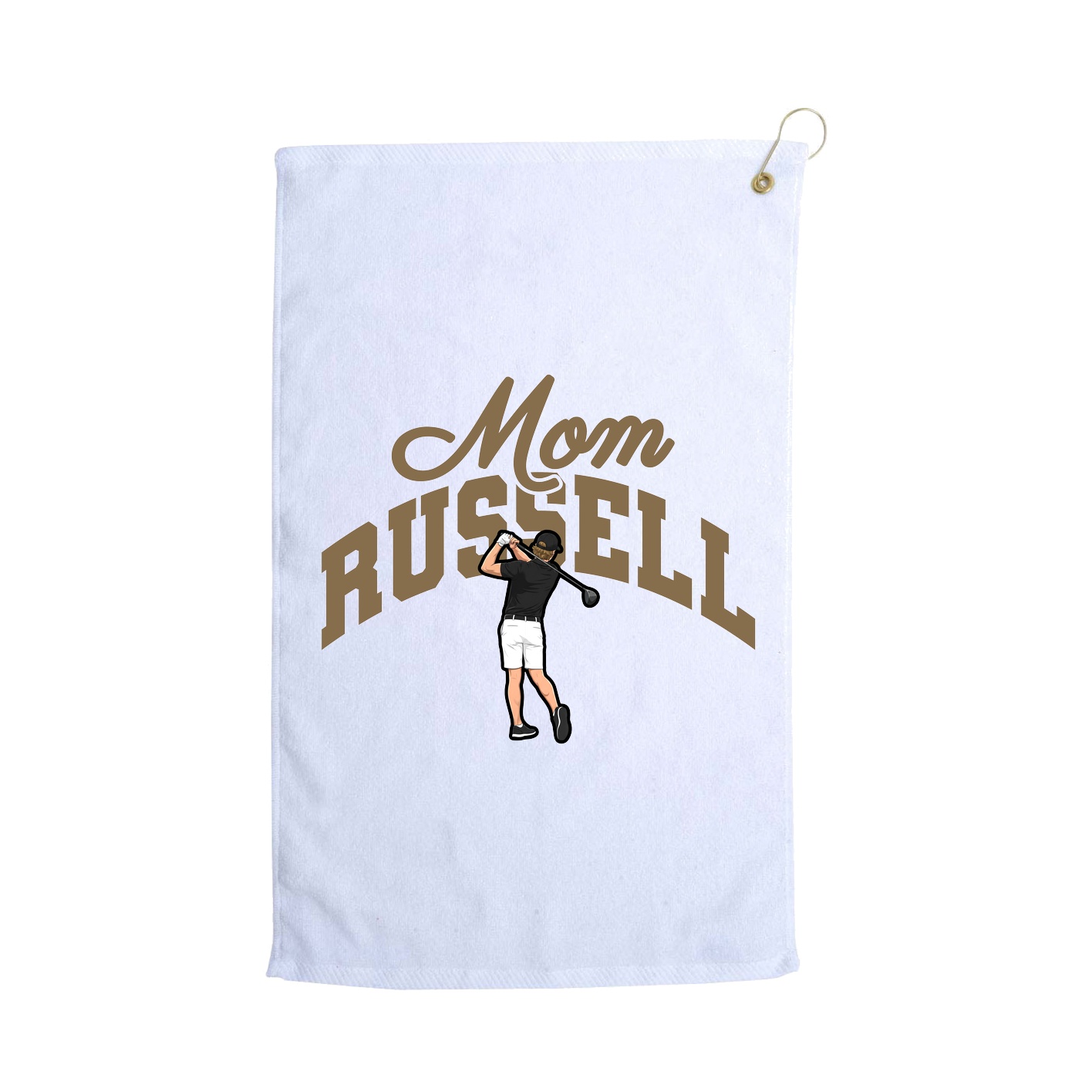Golf Towel — Mothers Day Arch in White