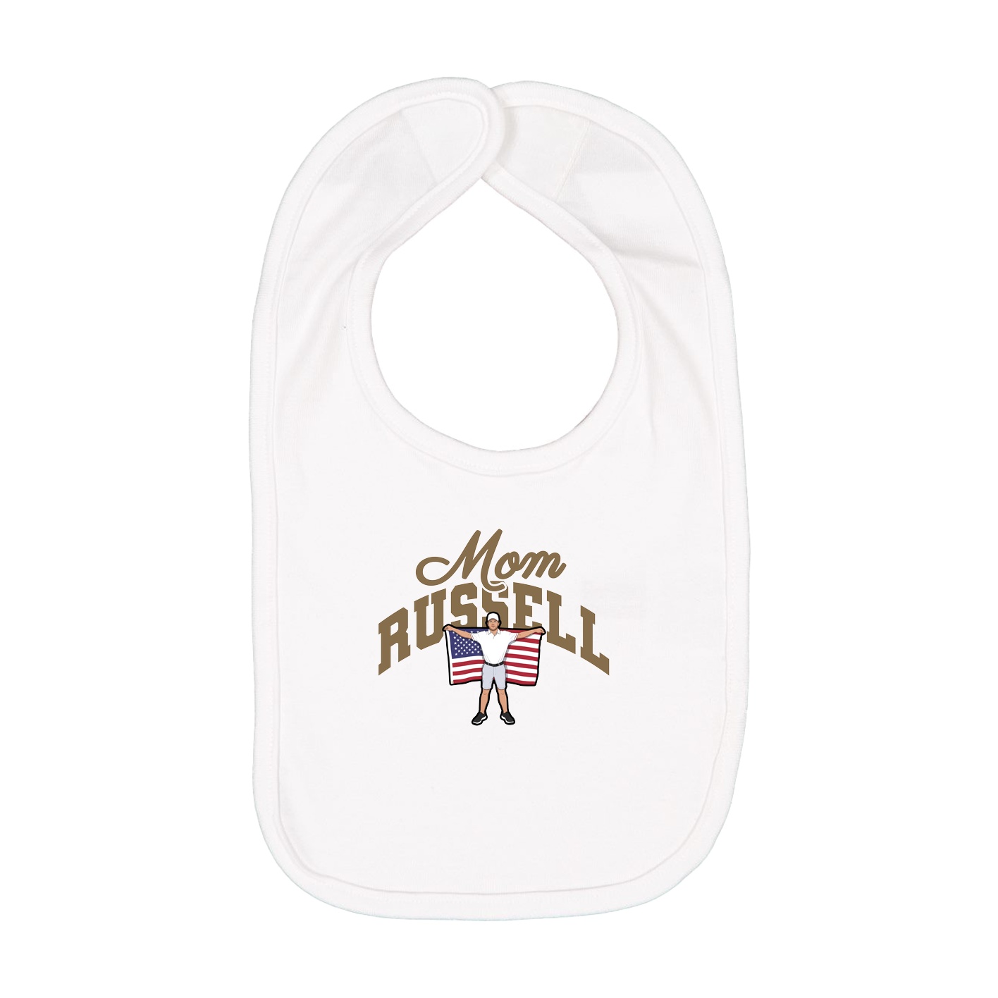 Infant Bib — Mothers Day Arch in White
