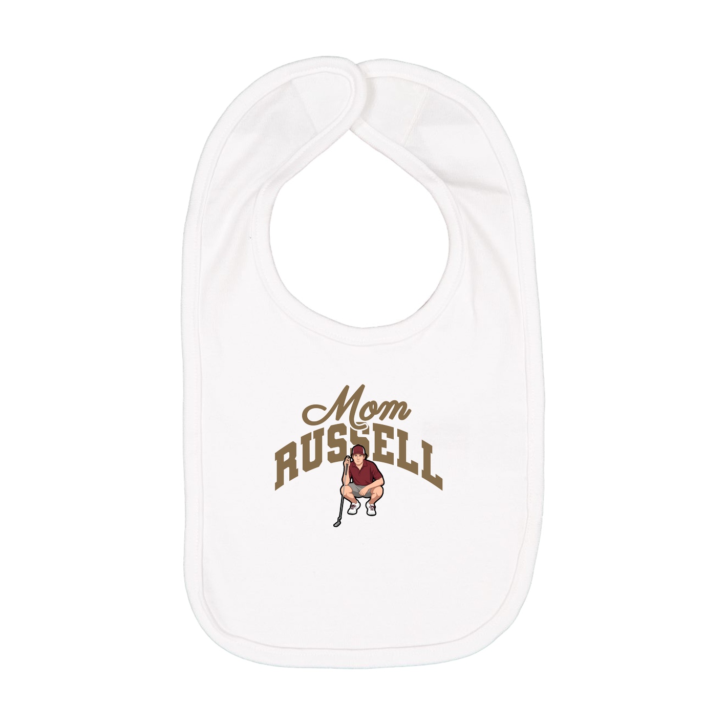 Infant Bib — Mothers Day Arch in White