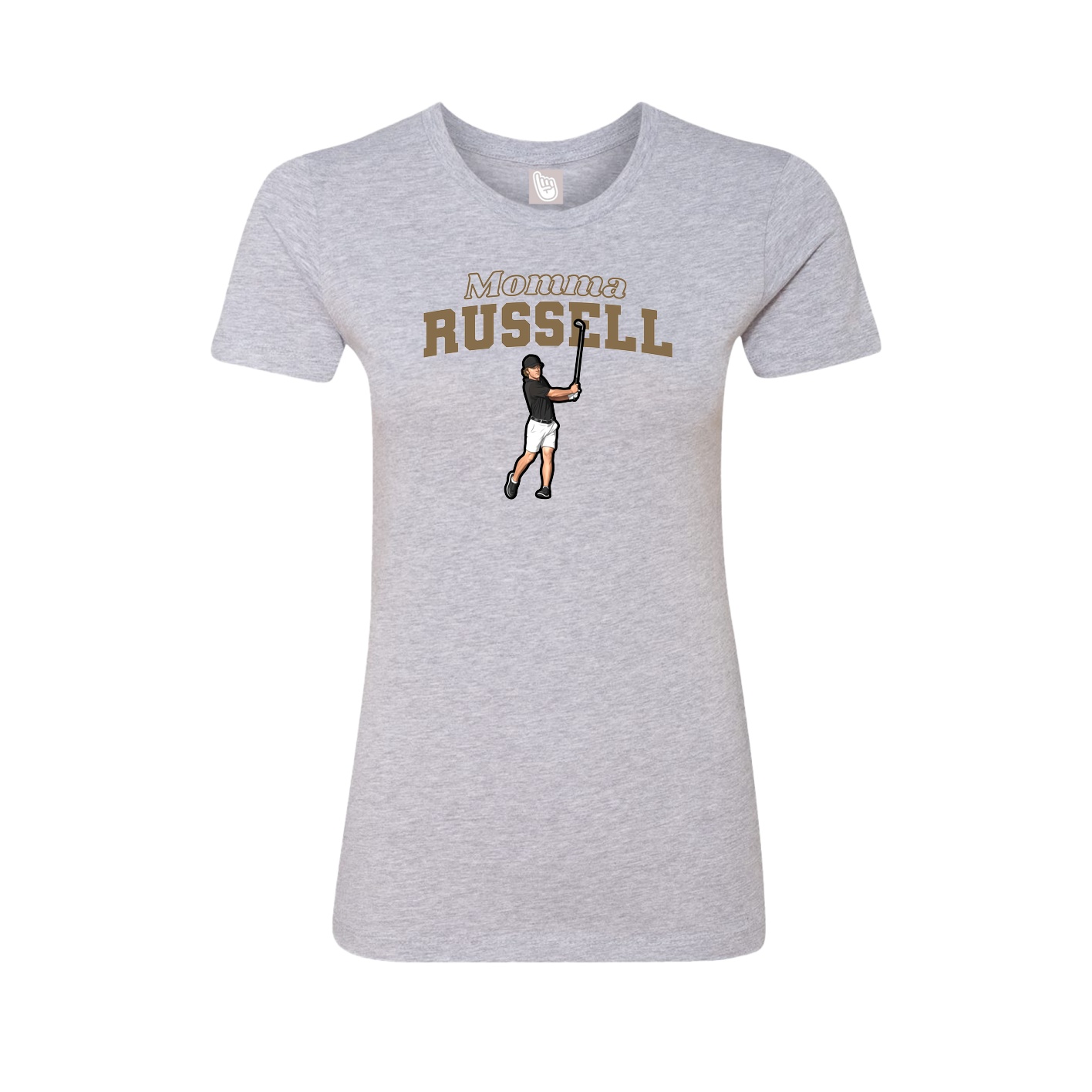 Womens Tee — Mothers Day Block in Grey