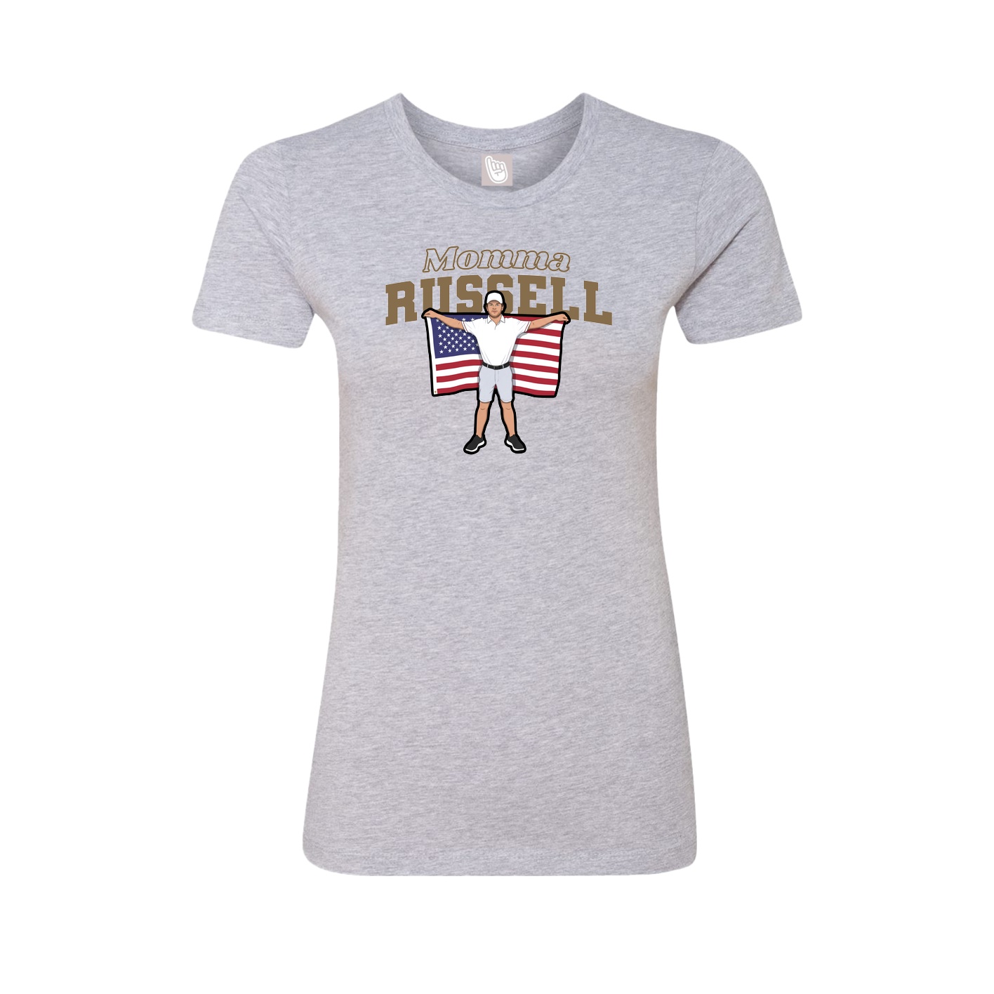 Womens Tee — Mothers Day Block in Grey