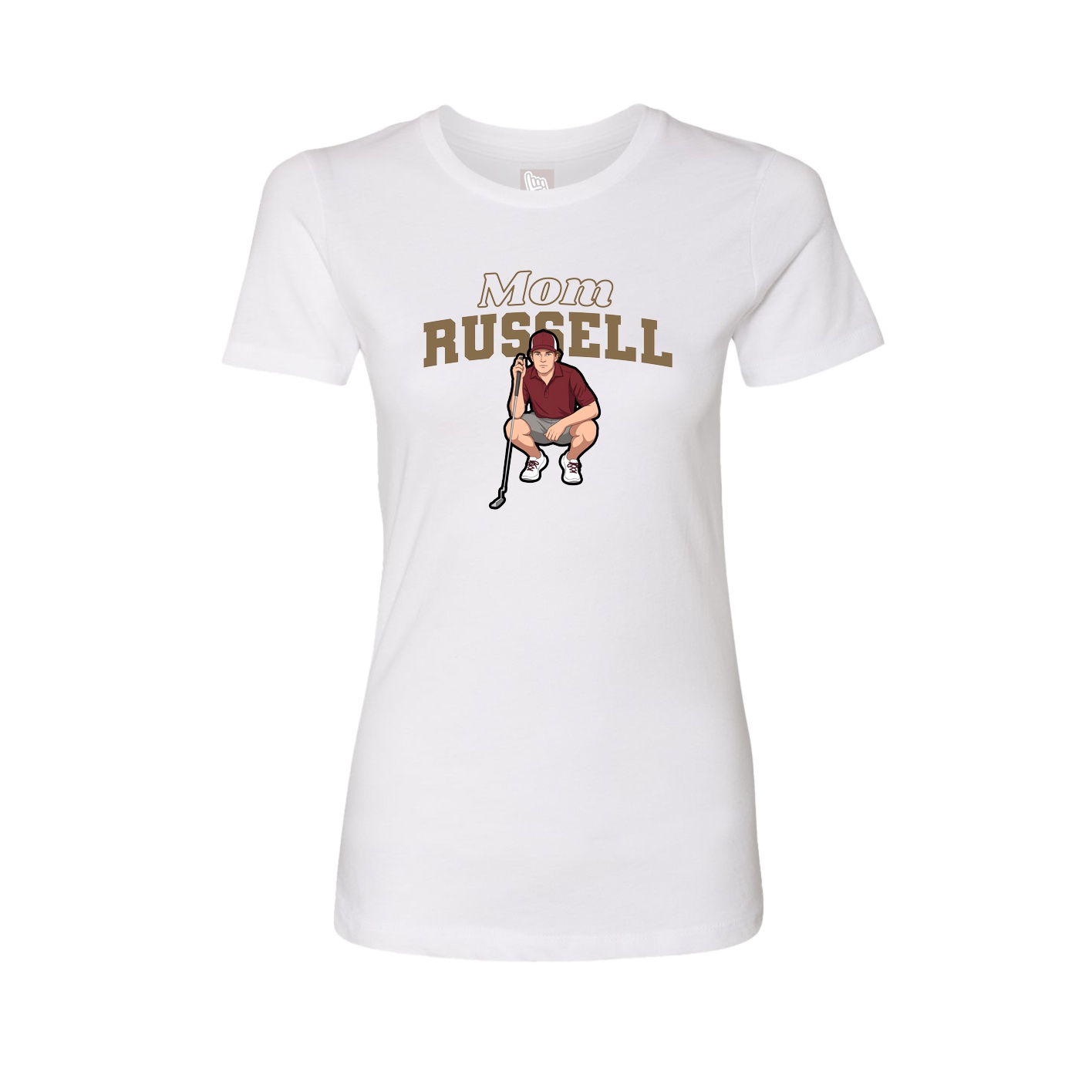 Womens Tee — Mothers Day Block in White
