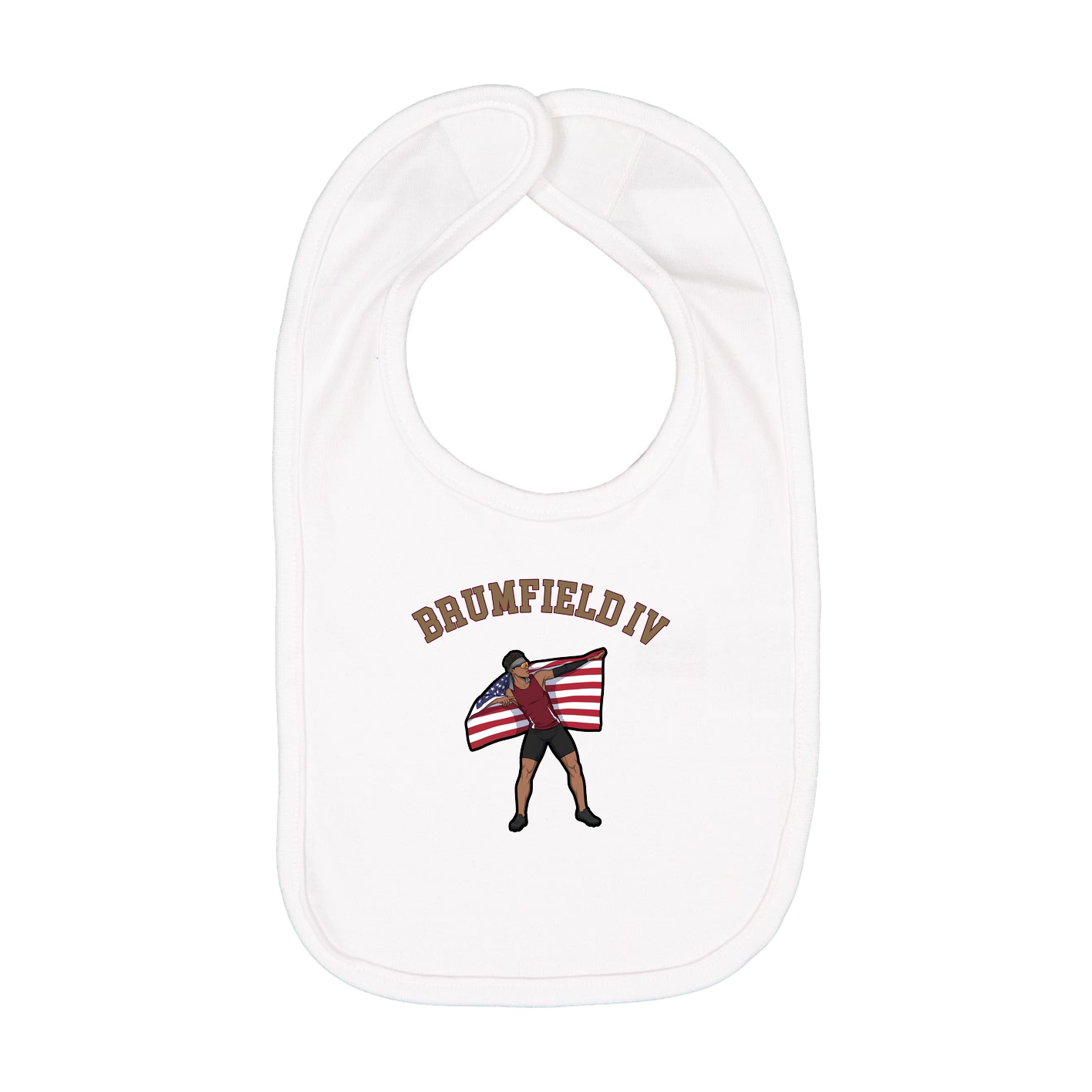 Infant Bib — Shirsey Arch in White