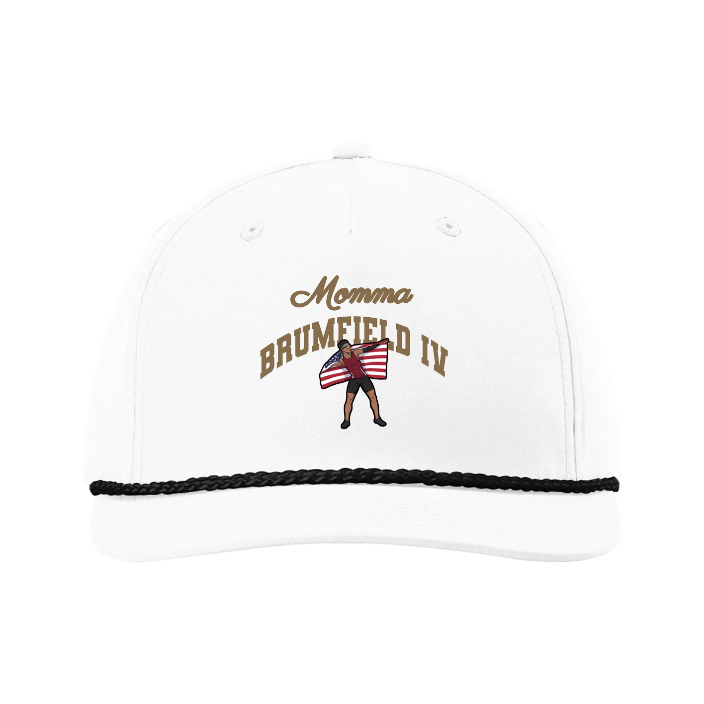 Five-Panel Classic Rope Cap — Mothers Day Arch in White