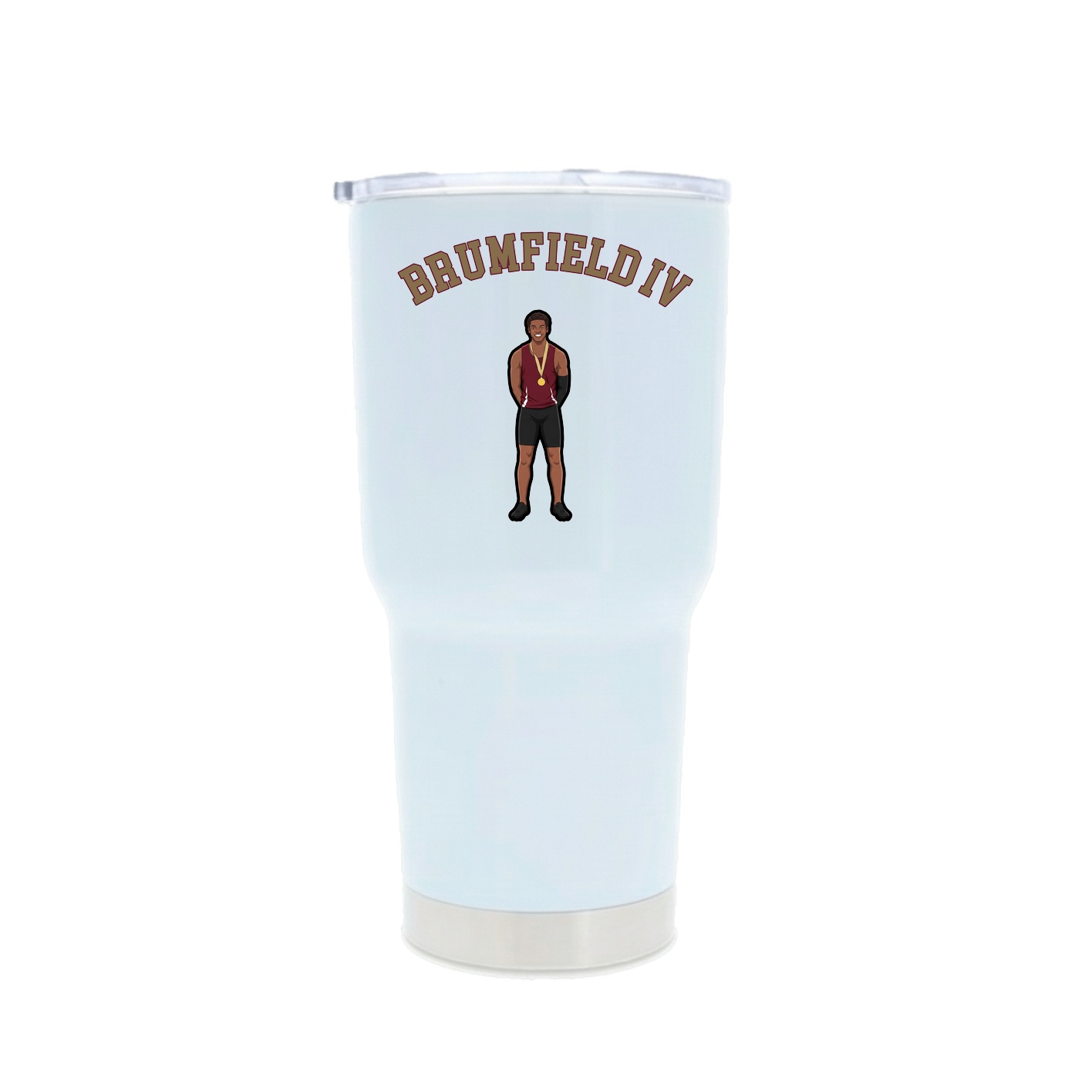 30oz Stainless Steel Tumbler — Shirsey Arch in White