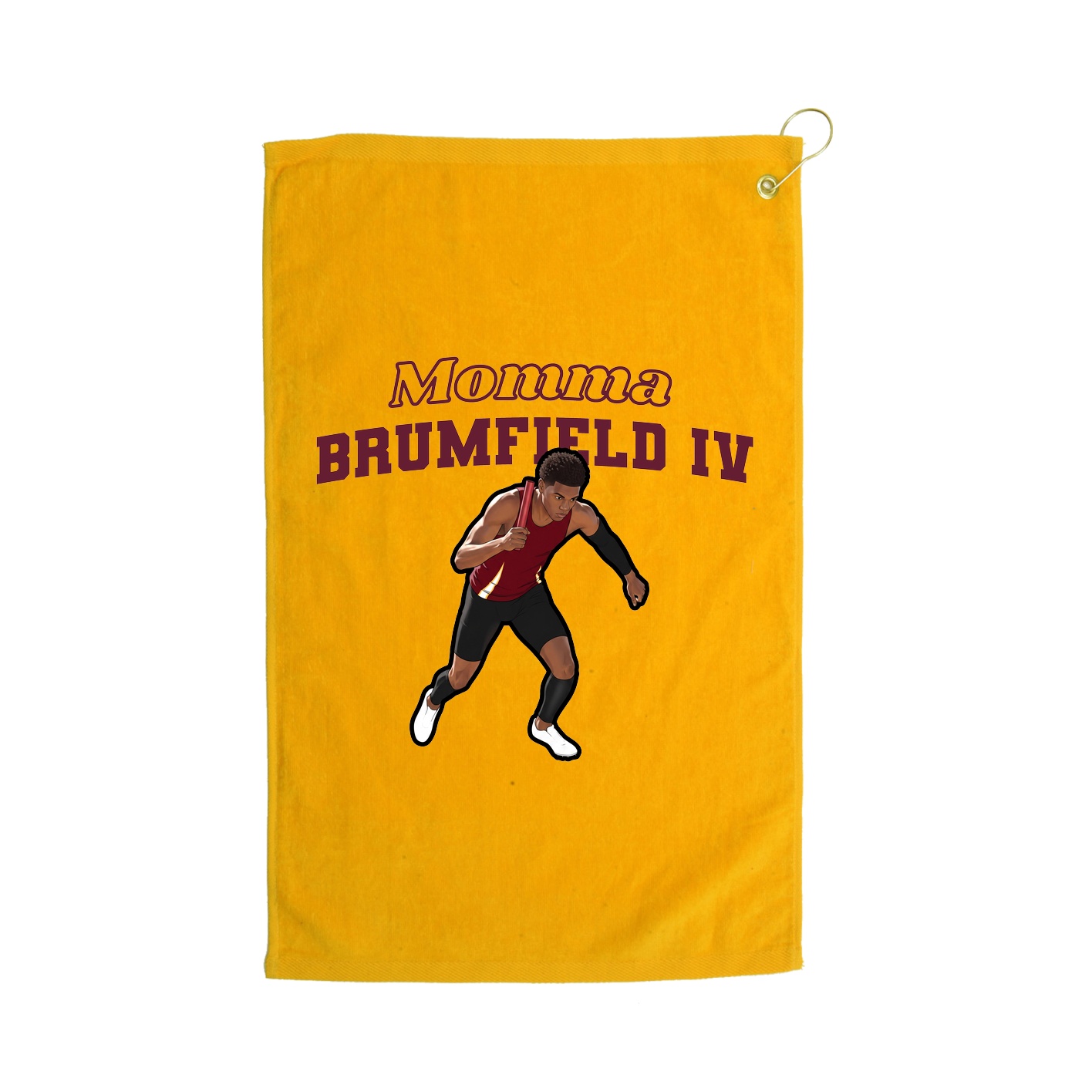 Golf Towel — Mothers Day Block in Gold