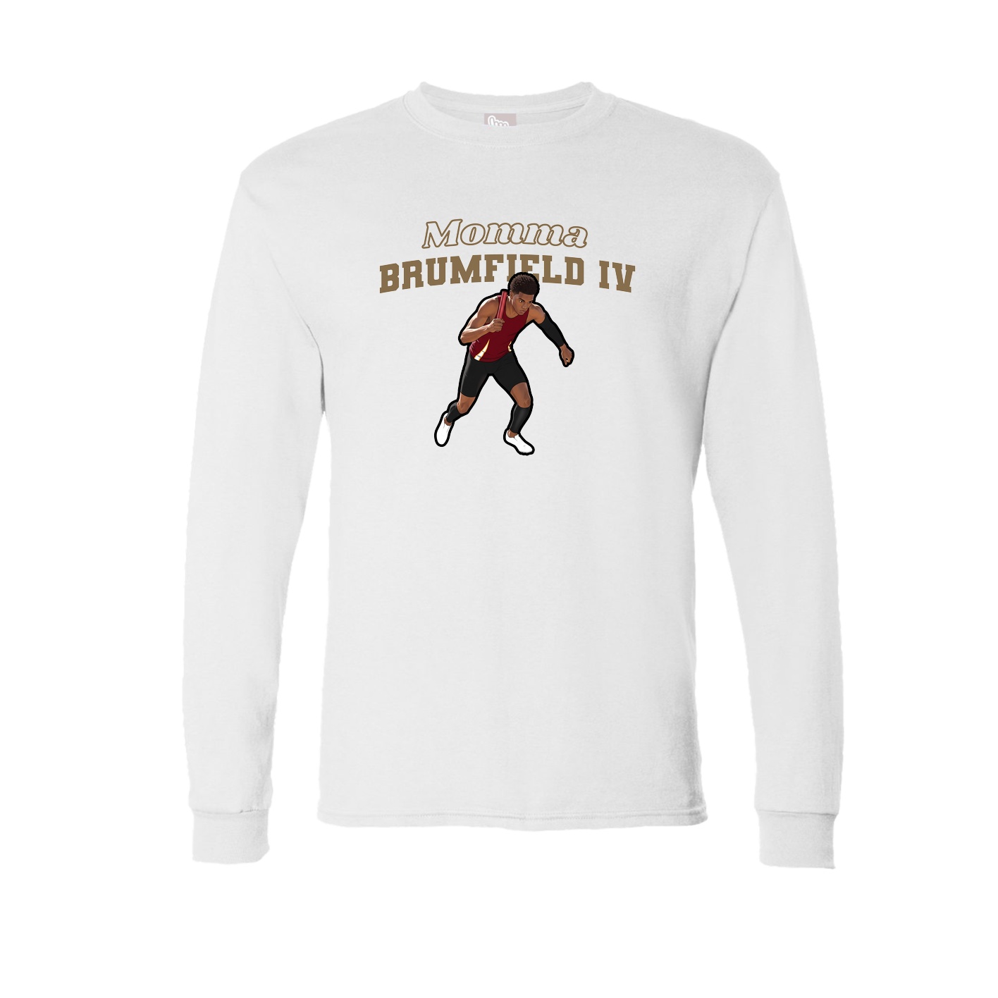 Long Sleeve Tee — Mothers Day Block in White