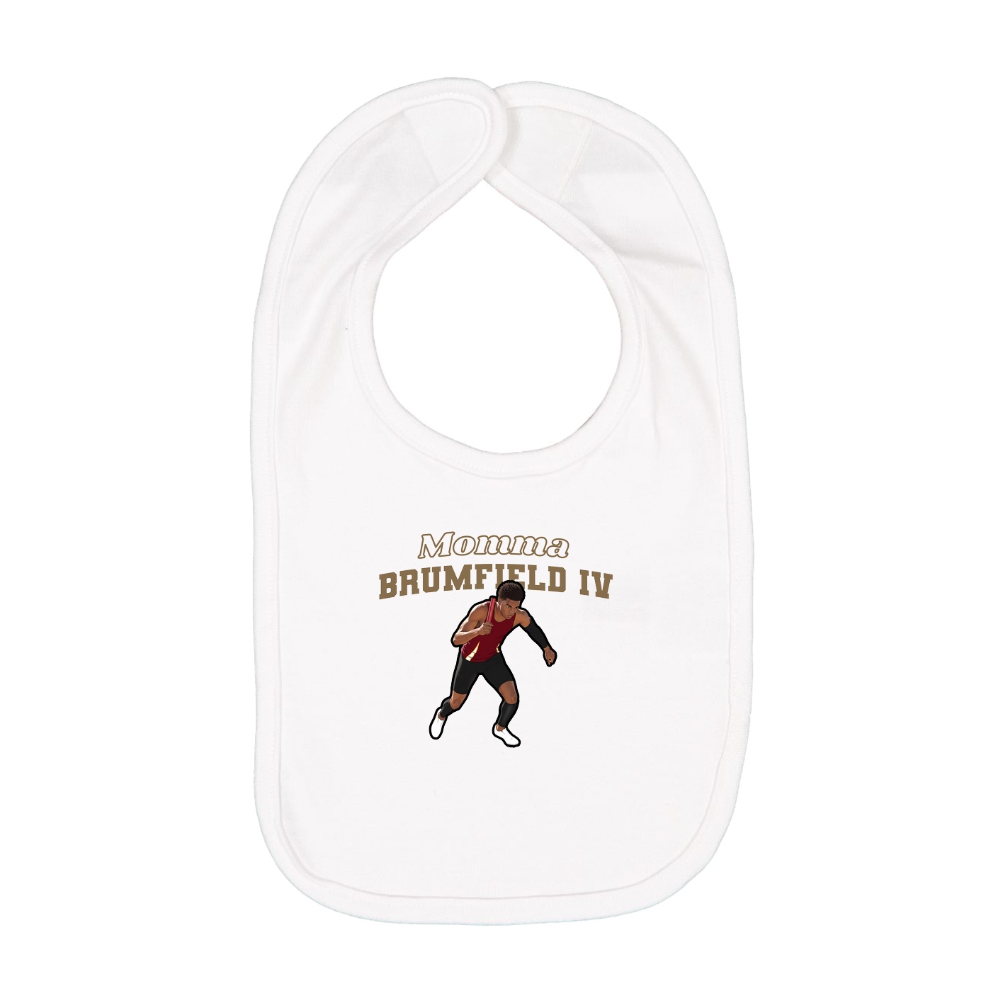 Infant Bib — Mothers Day Block in White