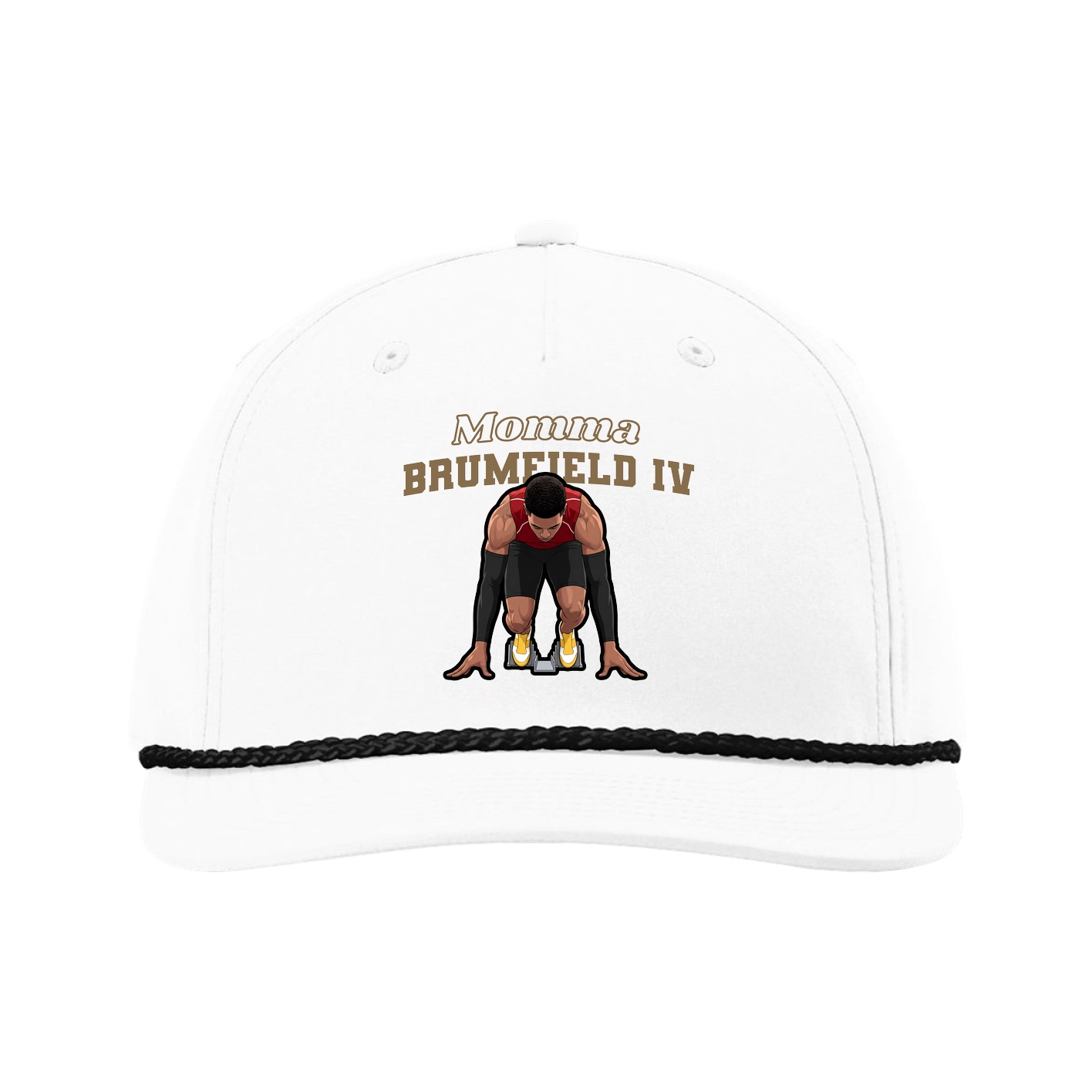 Five-Panel Classic Rope Cap — Mothers Day Block in White
