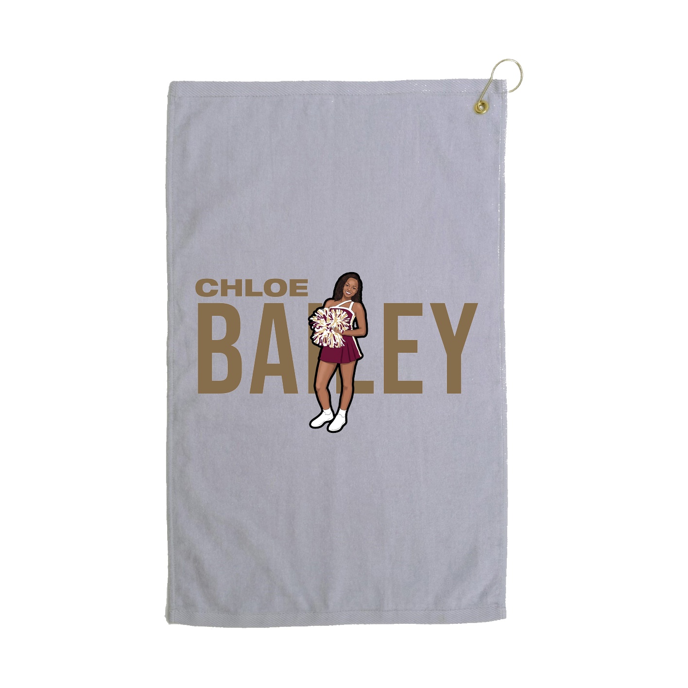 Golf Towel — Player Name in Grey