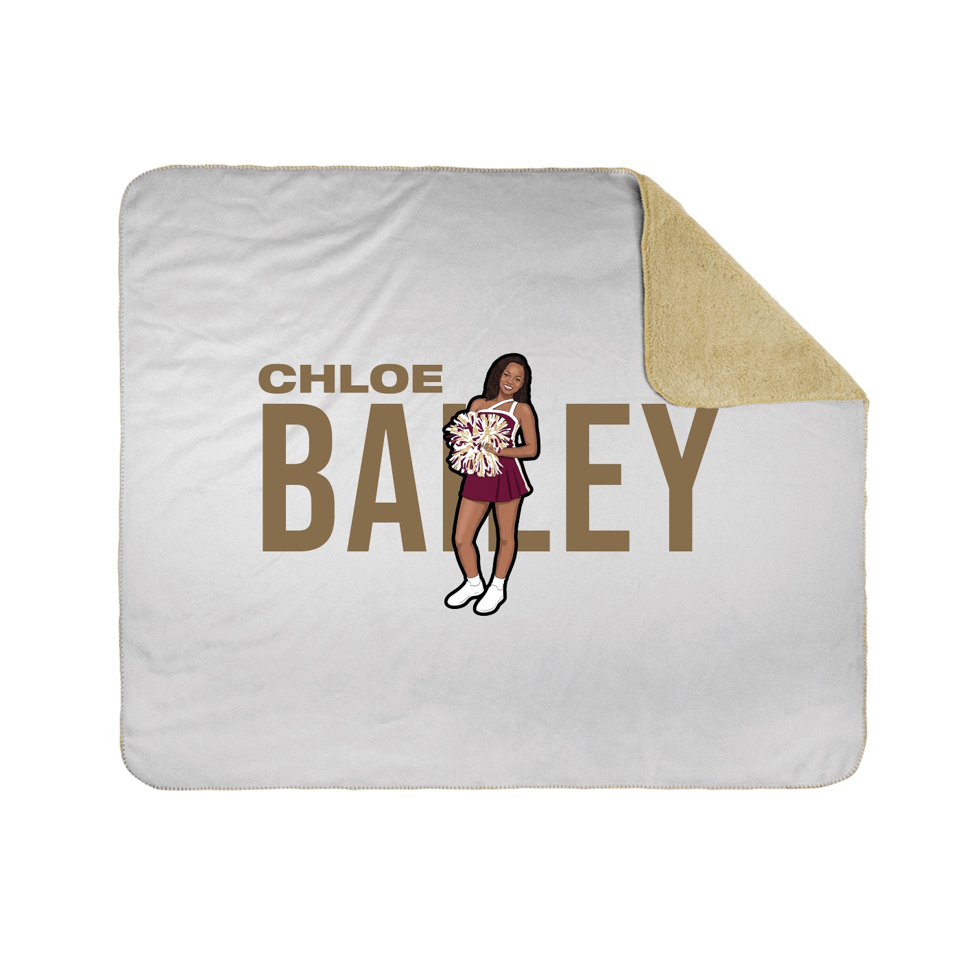 Throw Blanket — Player Name in White
