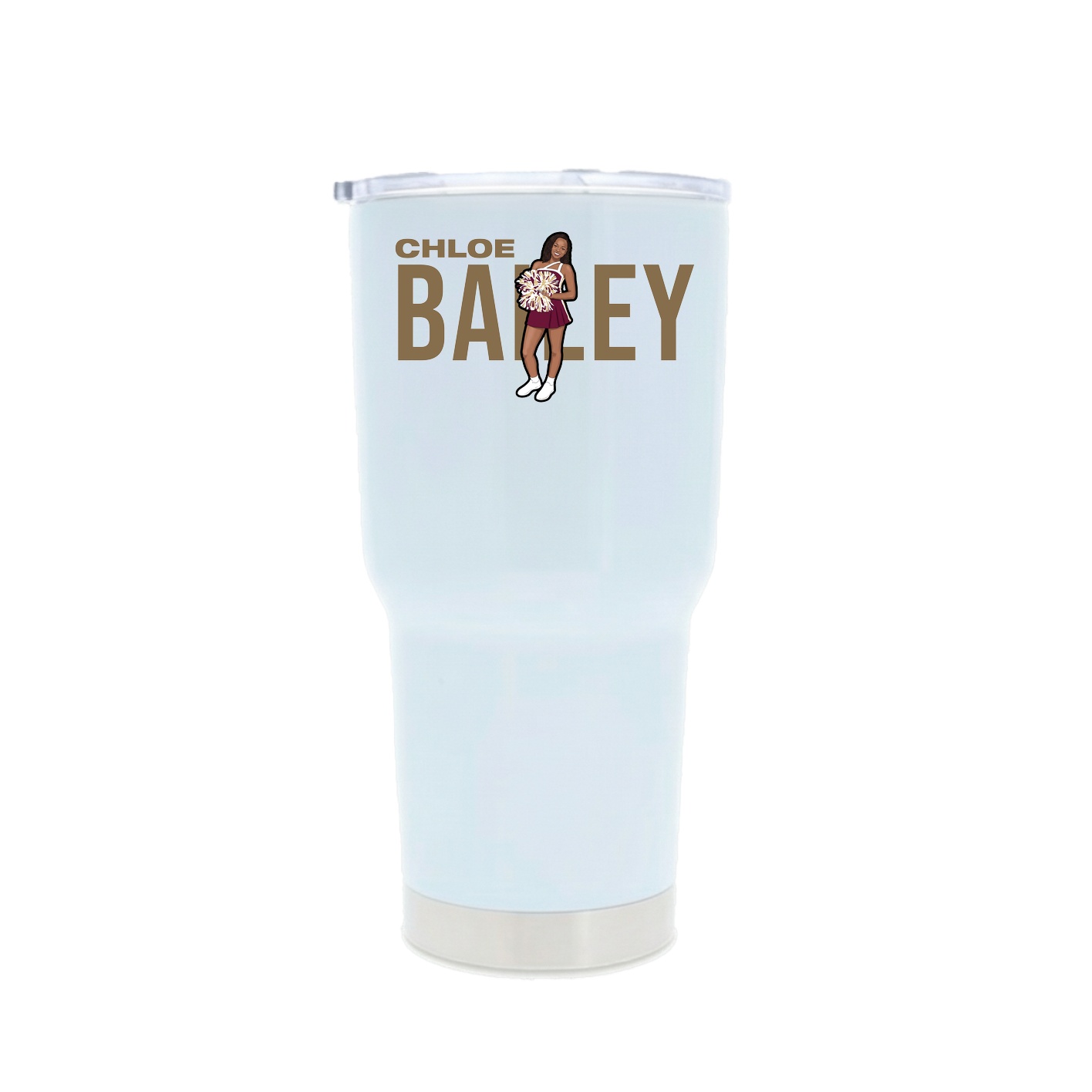 30oz Stainless Steel Tumbler — Player Name in White