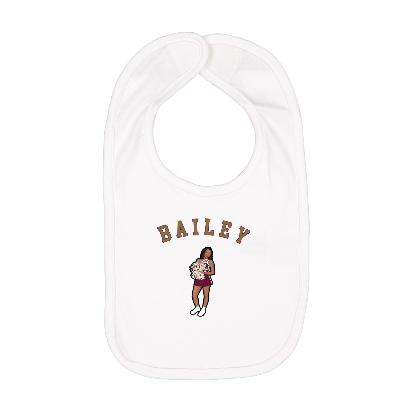 Infant Bib — Shirsey Arch in White