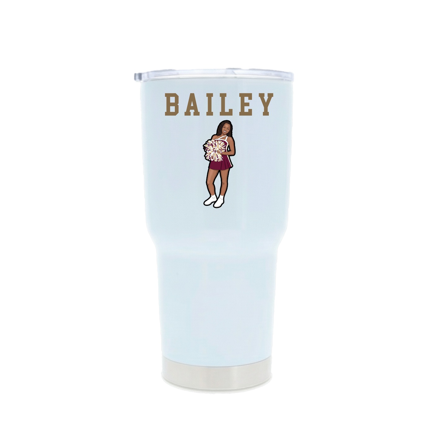 30oz Stainless Steel Tumbler — Shirsey in White