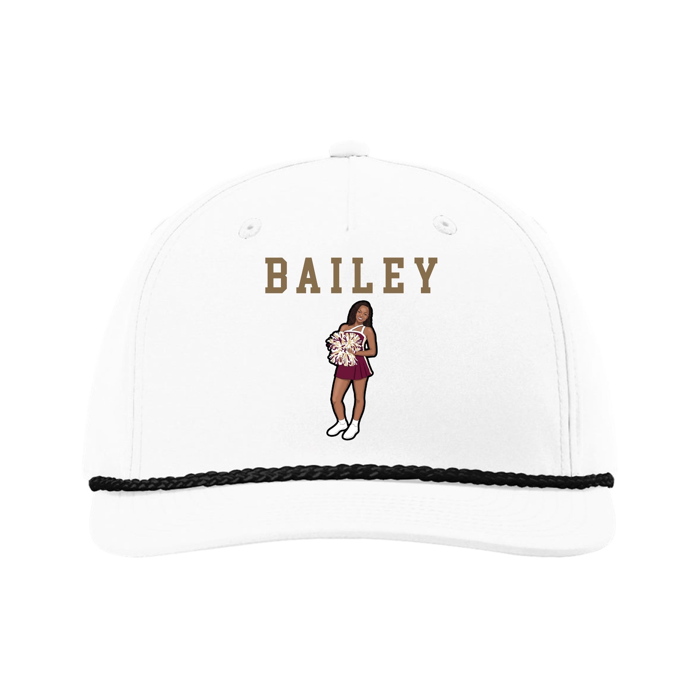 Five-Panel Classic Rope Cap — Shirsey in White