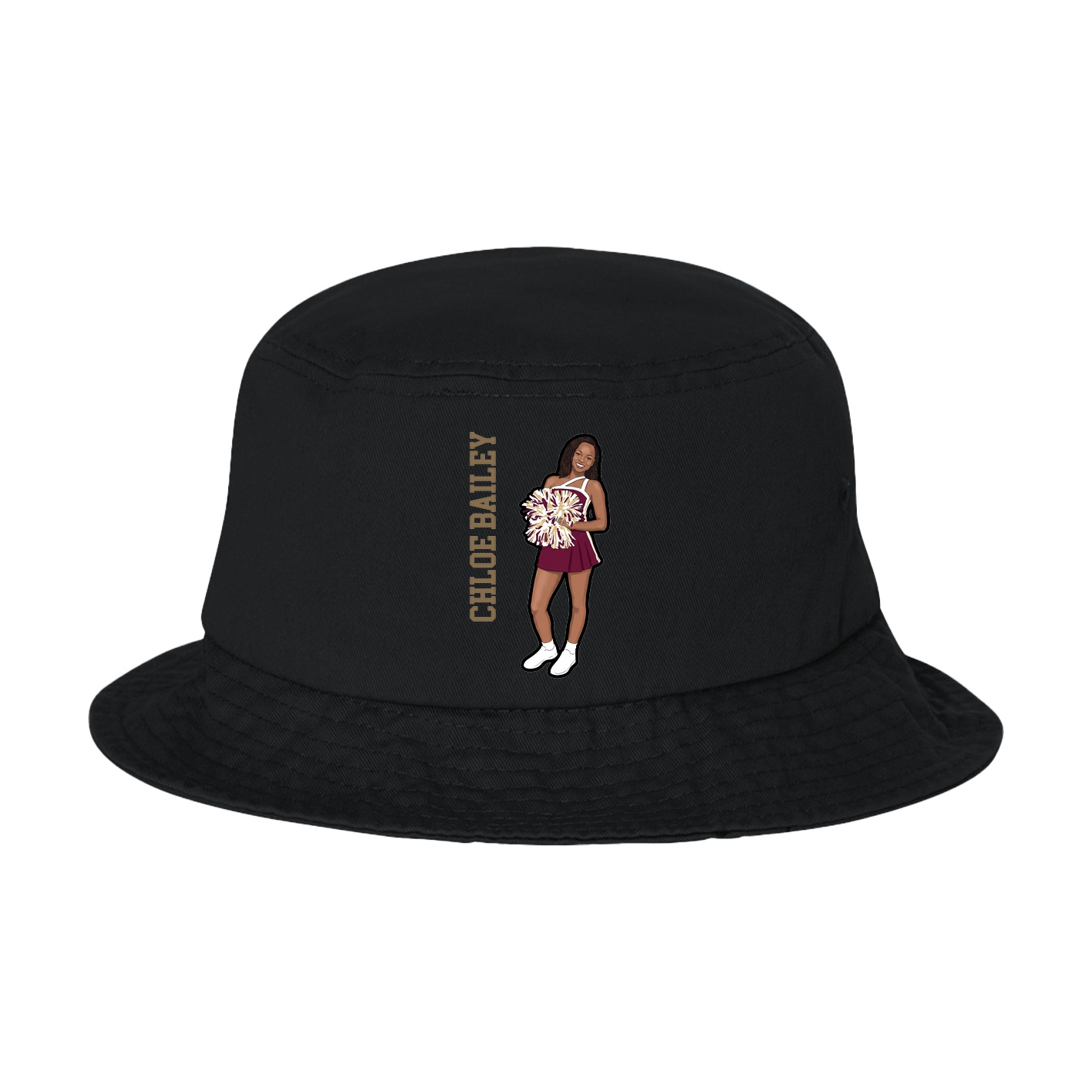 Bucket Cap — Name Vertical in Black