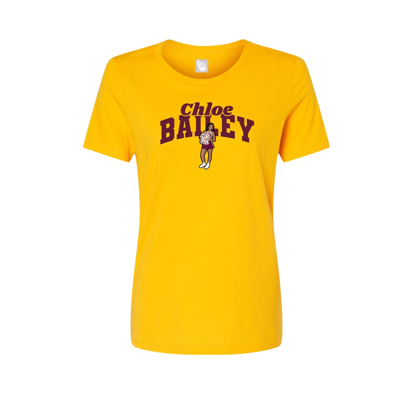 Fitted Women's Tee — Signature Arch in Gold