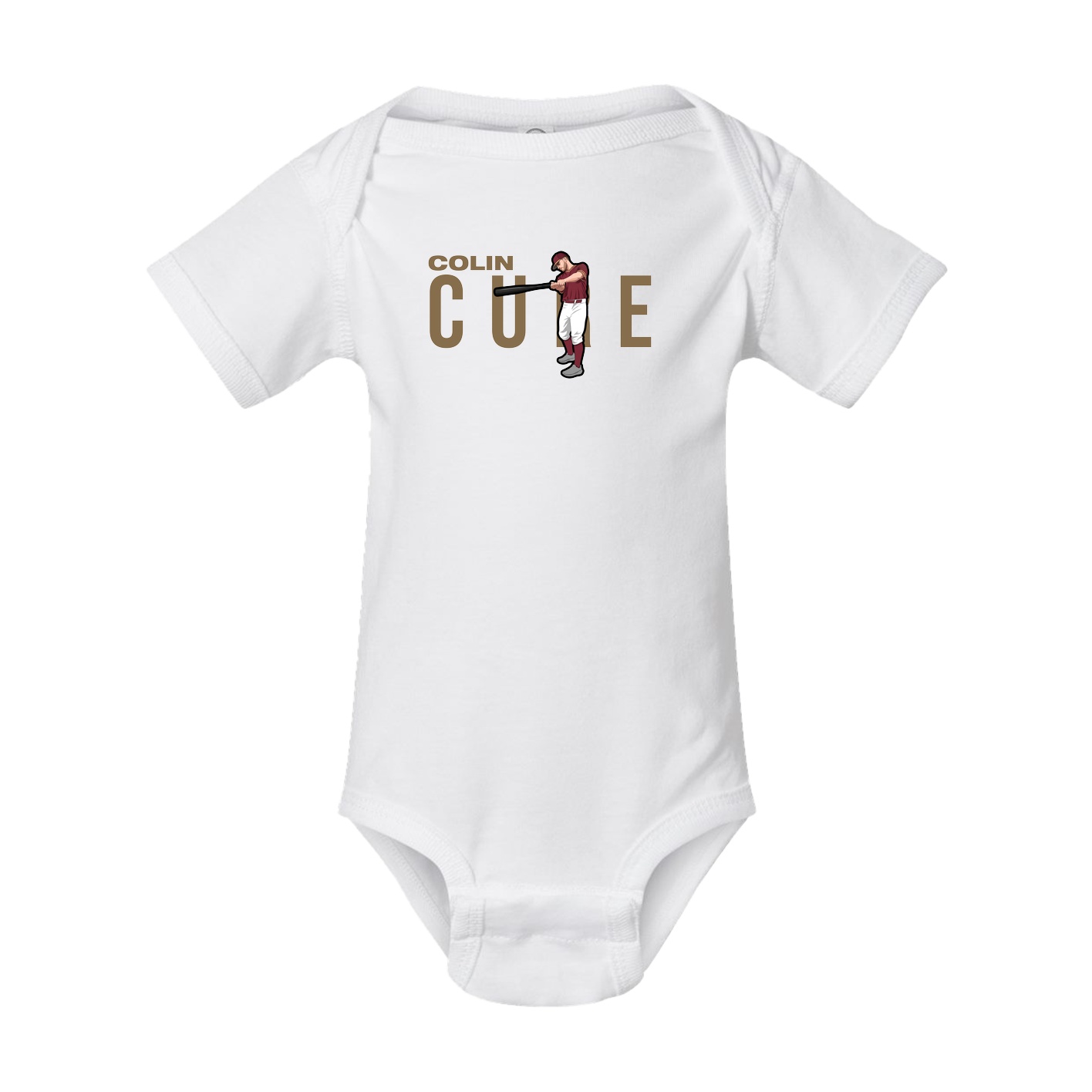 Baby Onesie — Player Name in White