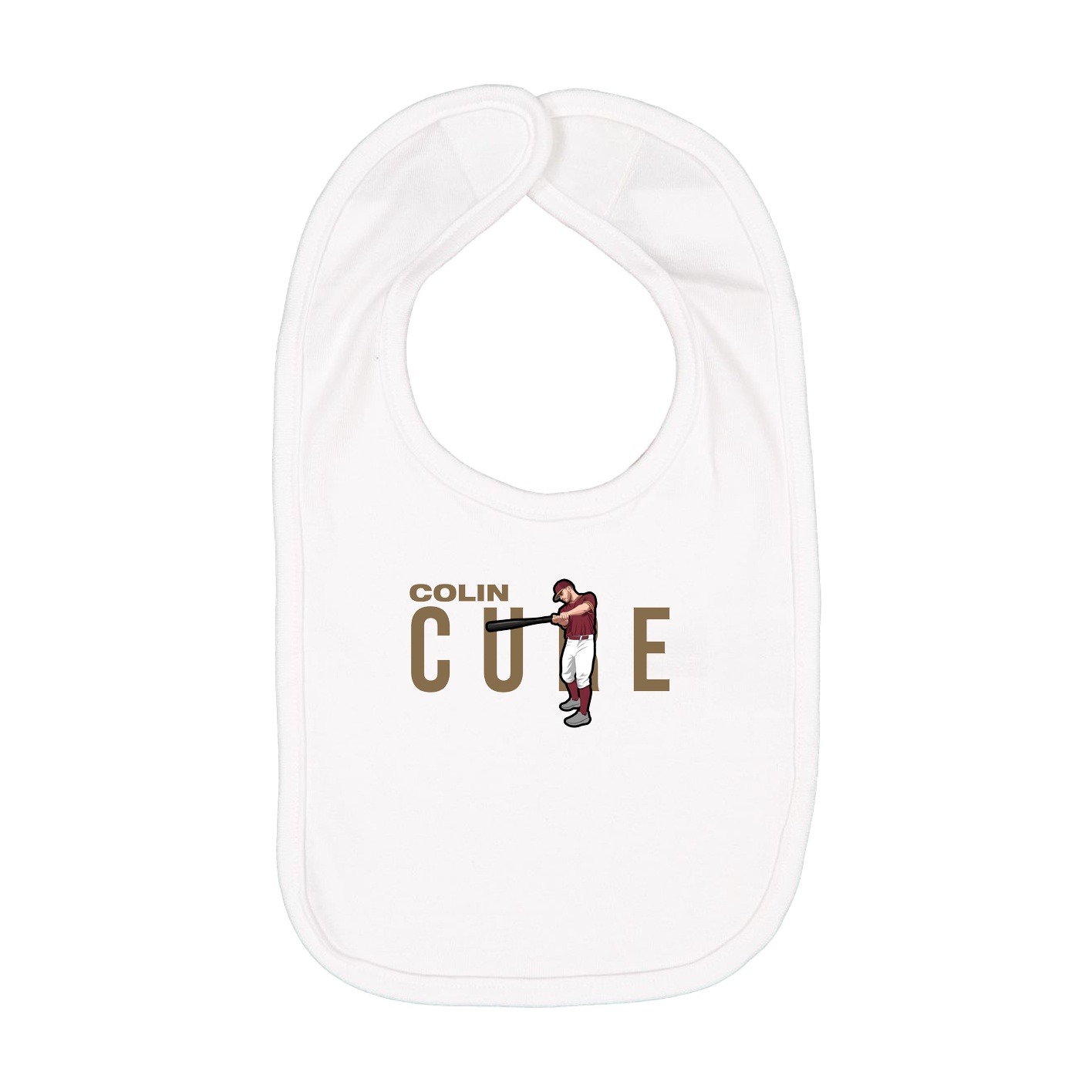 Infant Bib — Player Name in White