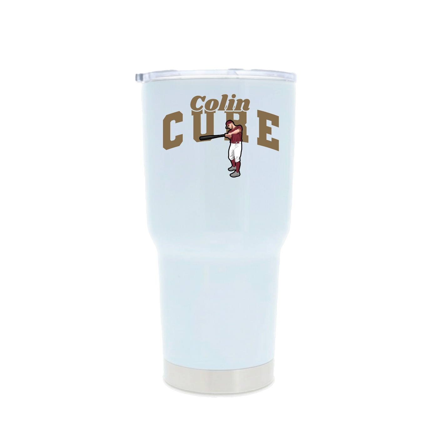 30oz Stainless Steel Tumbler — Signature Arch in White