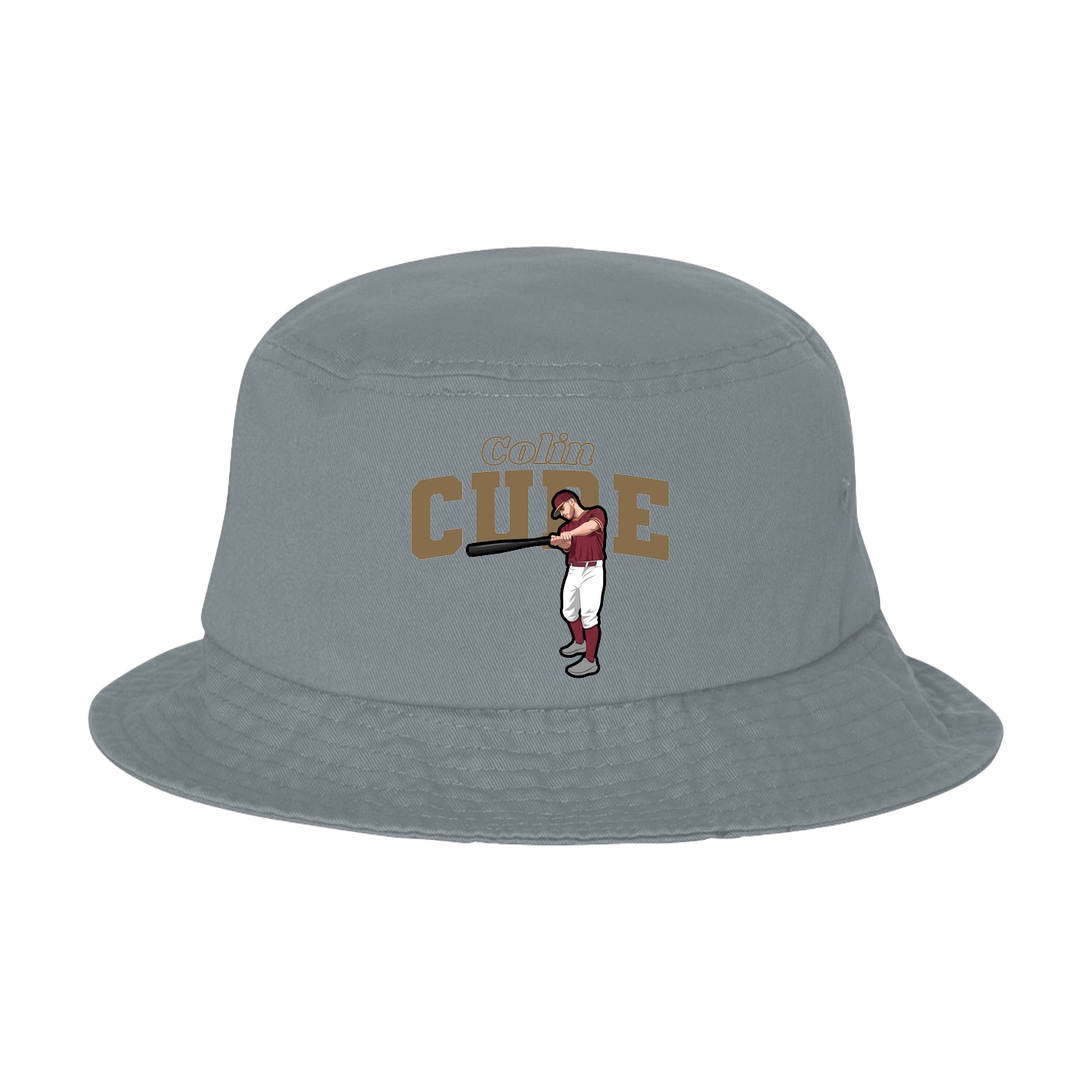 Bucket Cap — Name Arch in Grey