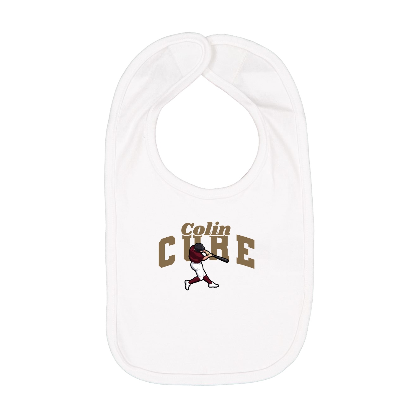 Infant Bib — Signature Arch in White