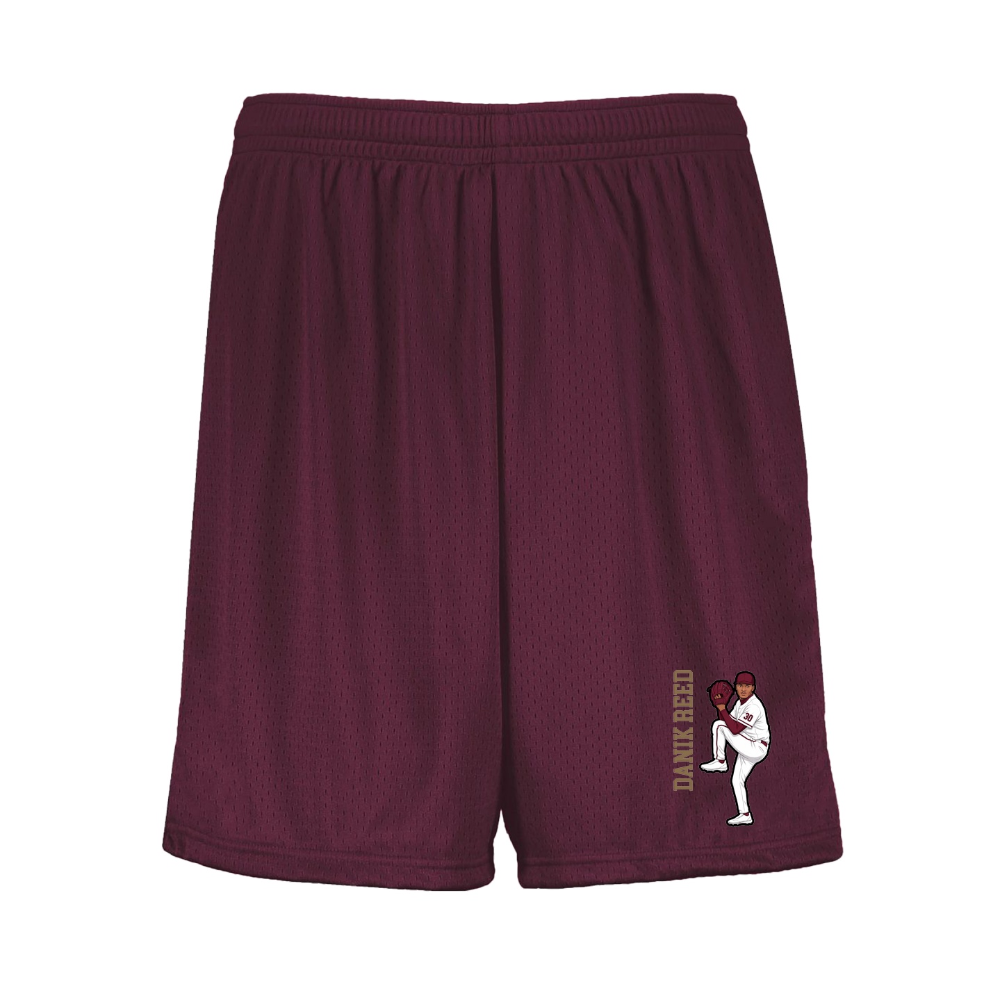 Shorts — Name Vertical in Maroon