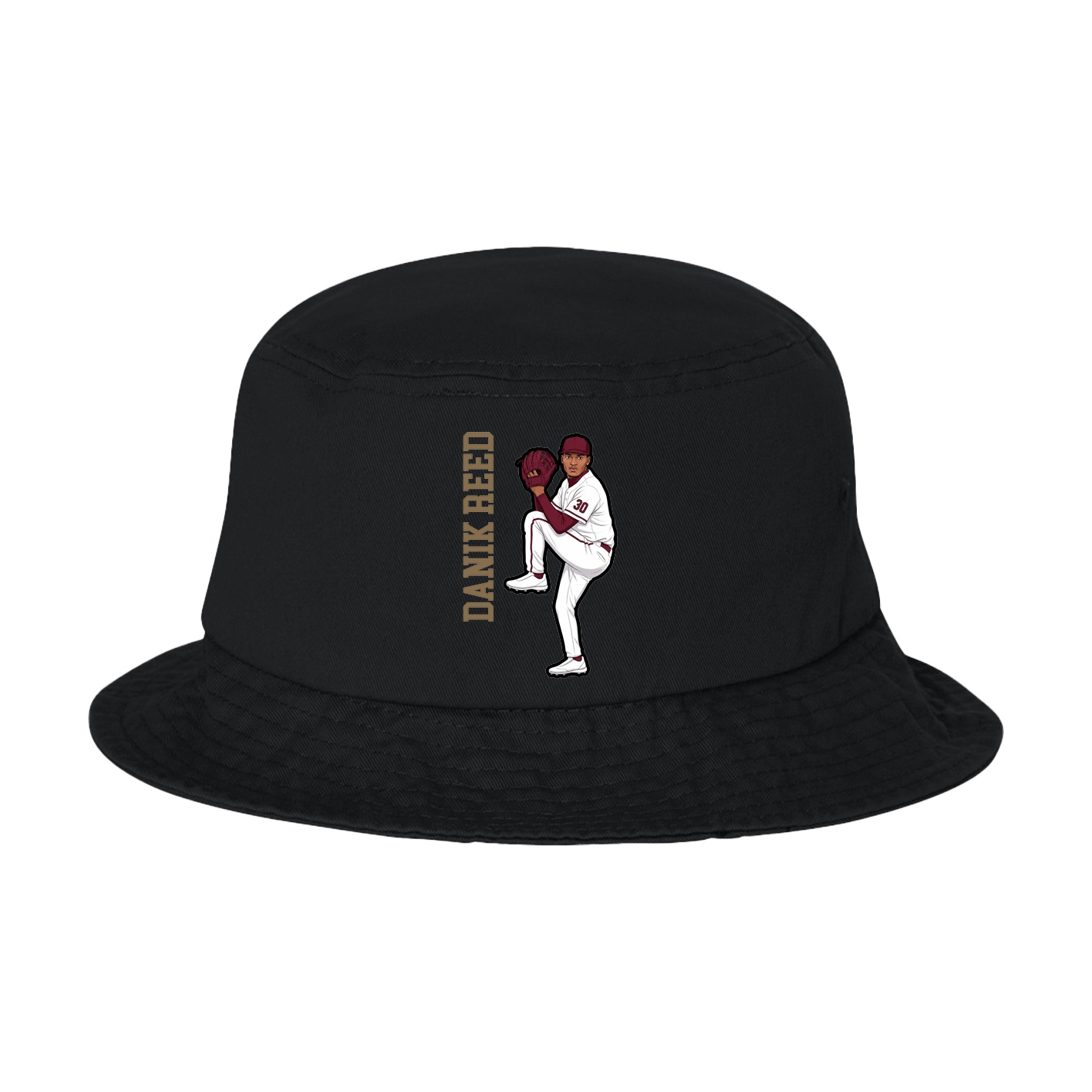 Bucket Cap — Name Vertical in Black