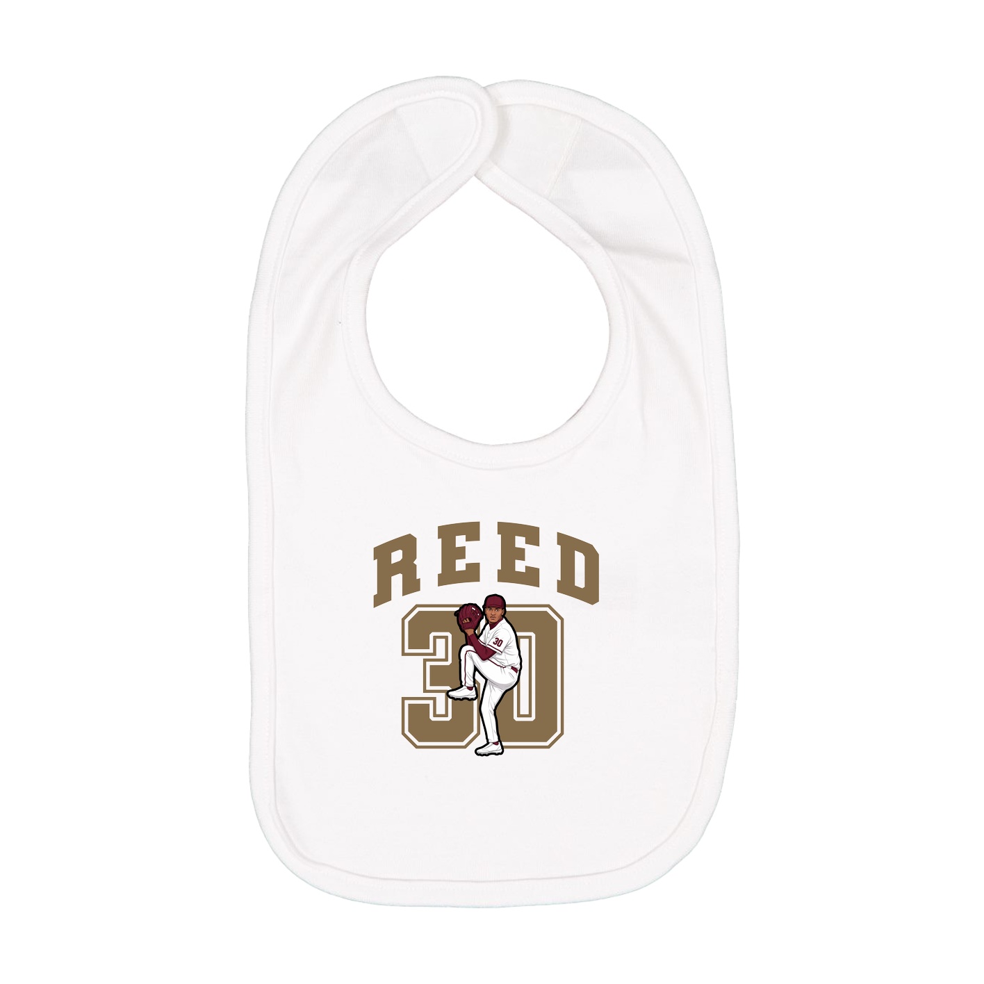 Infant Bib — Number in White