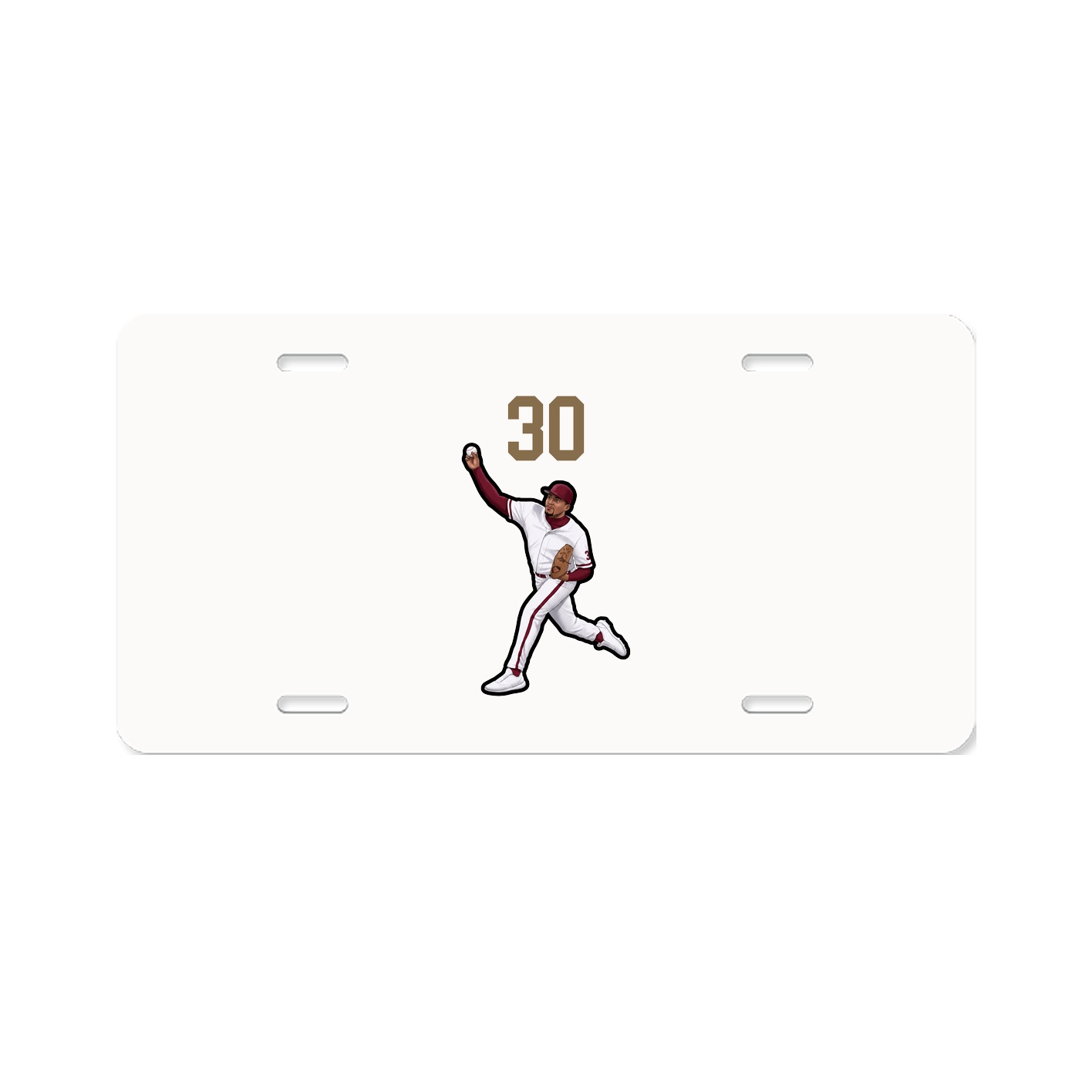 License Plate — Number Top in Classic