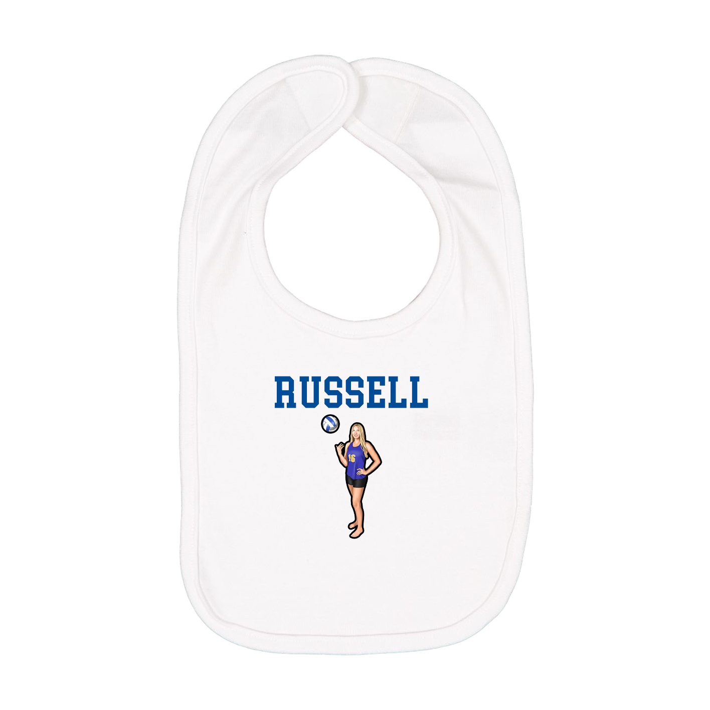 Infant Bib — Shirsey in White
