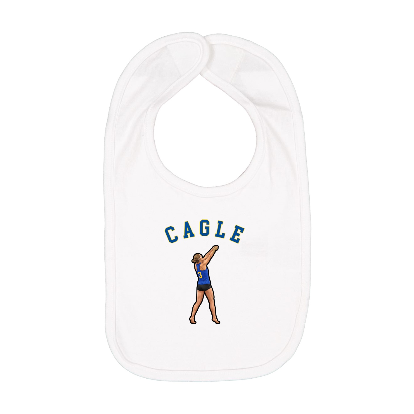 Infant Bib — Shirsey Arch in White