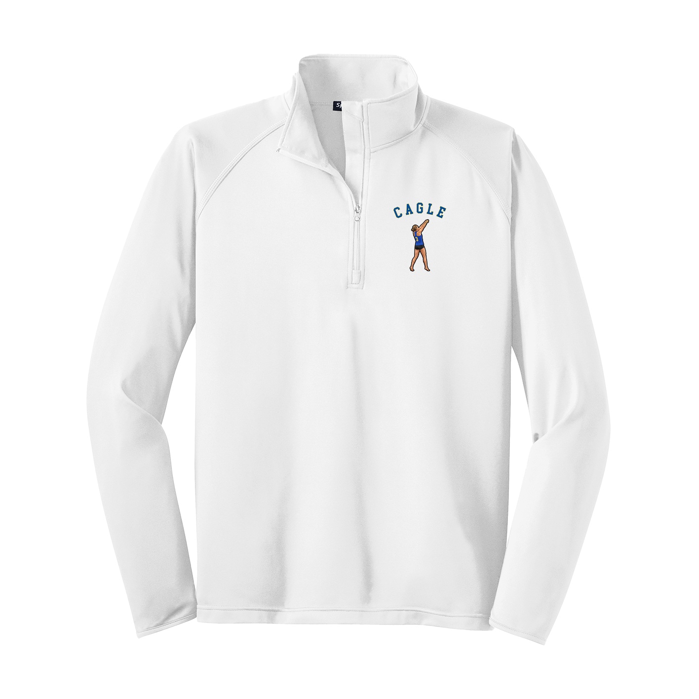 Q-Zip Pullover — Shirsey Arch in White