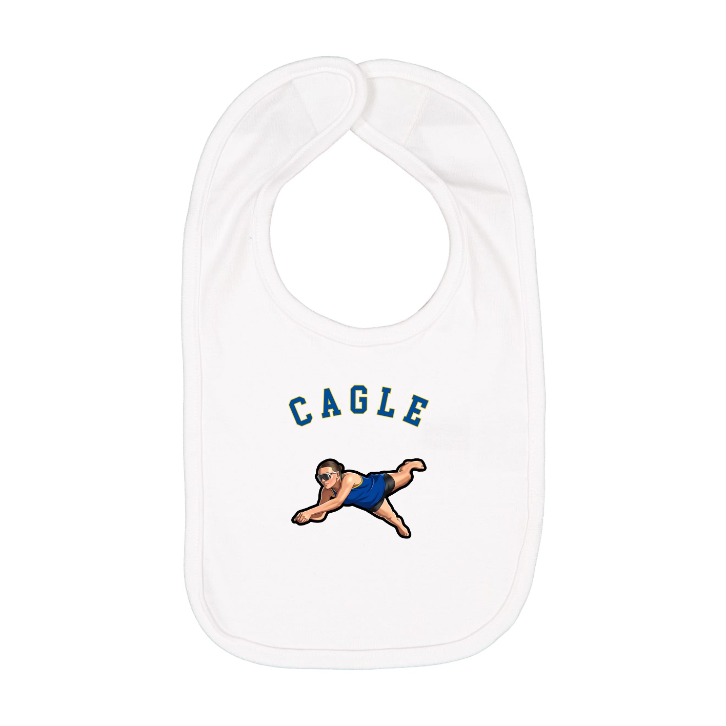Infant Bib — Shirsey Arch in White
