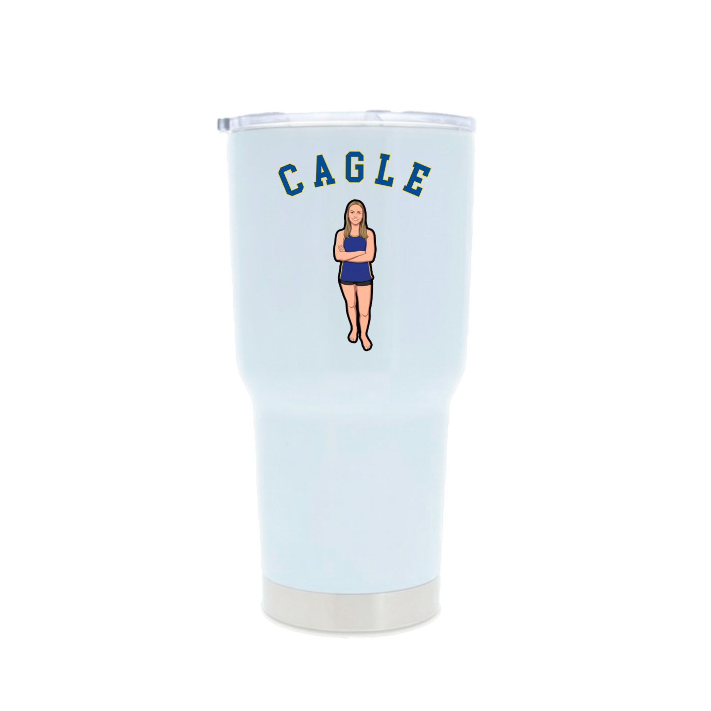 30oz Stainless Steel Tumbler — Shirsey Arch in White