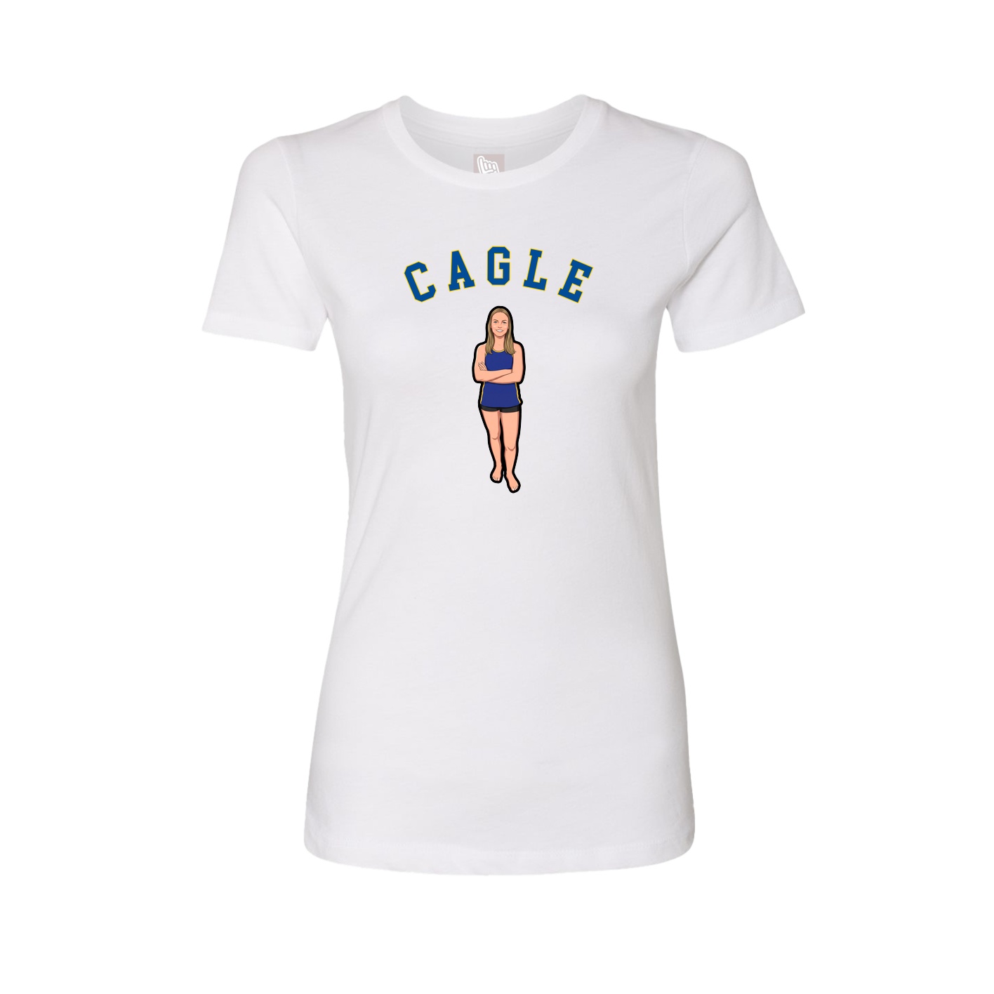 Fitted Women's Tee — Shirsey Arch in White