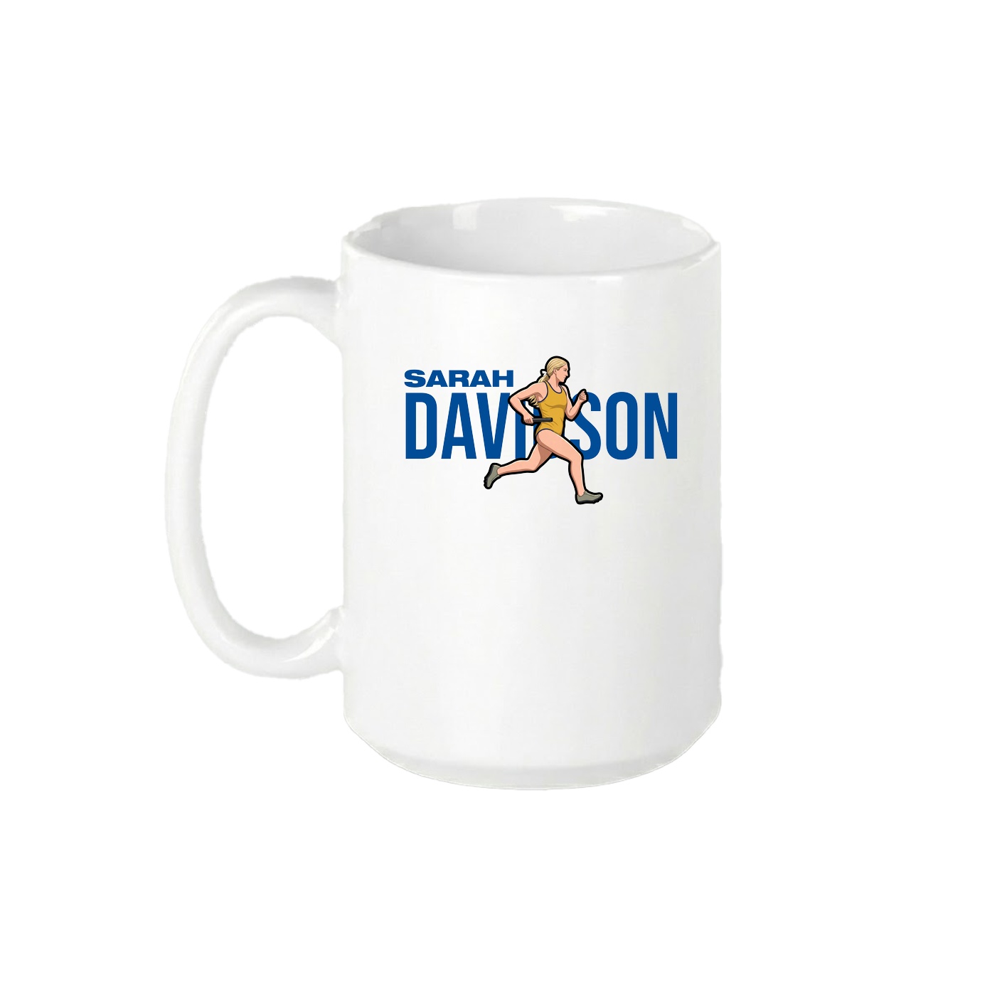 15oz Coffee Mug — Player Name in White